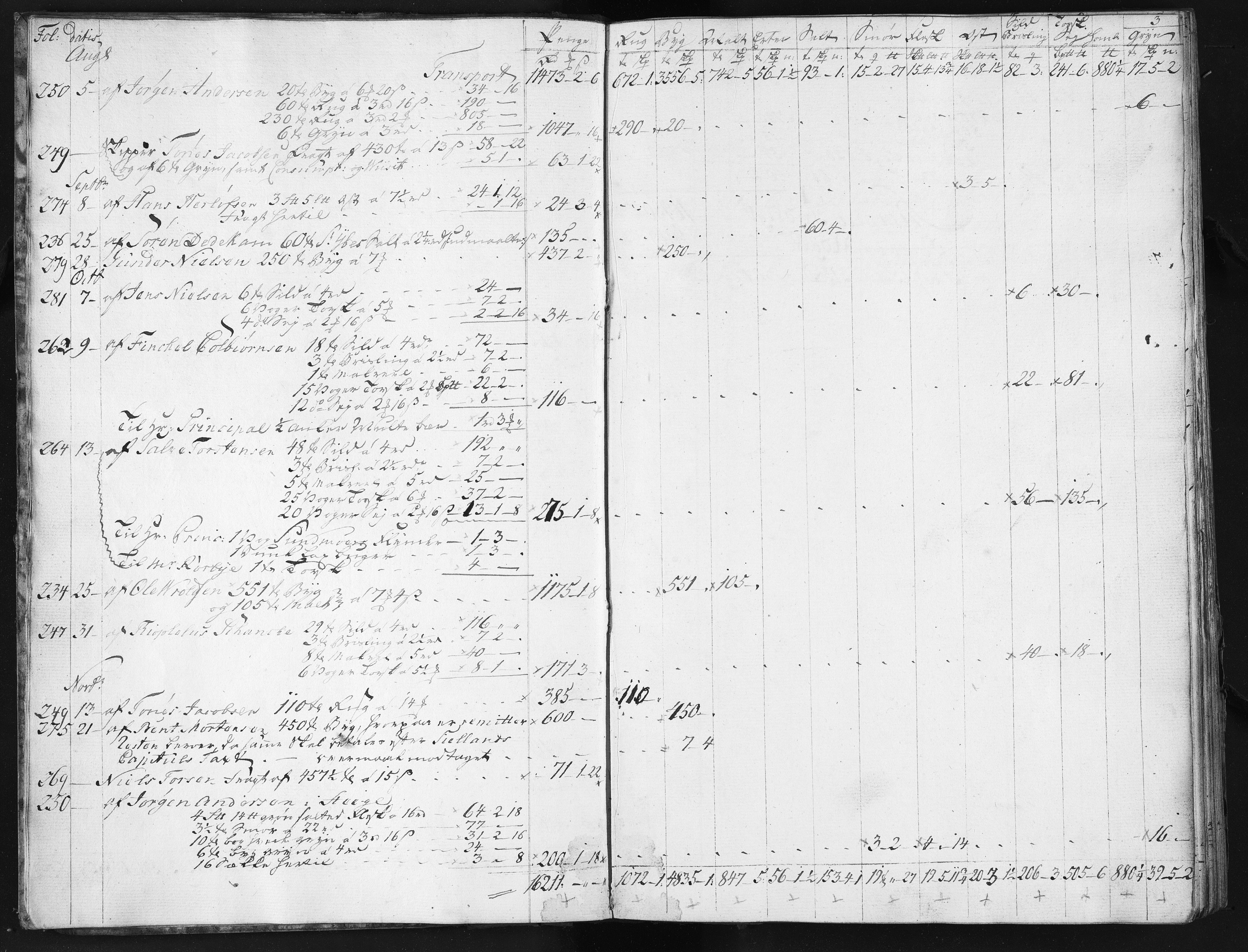 Baaseland Jernverk og Næs Jernverk, NESJ/NJM-001/01/01/L0104: Magasinet, Tvedestrand. Regnskap. Proviantbøker, 1775-1776