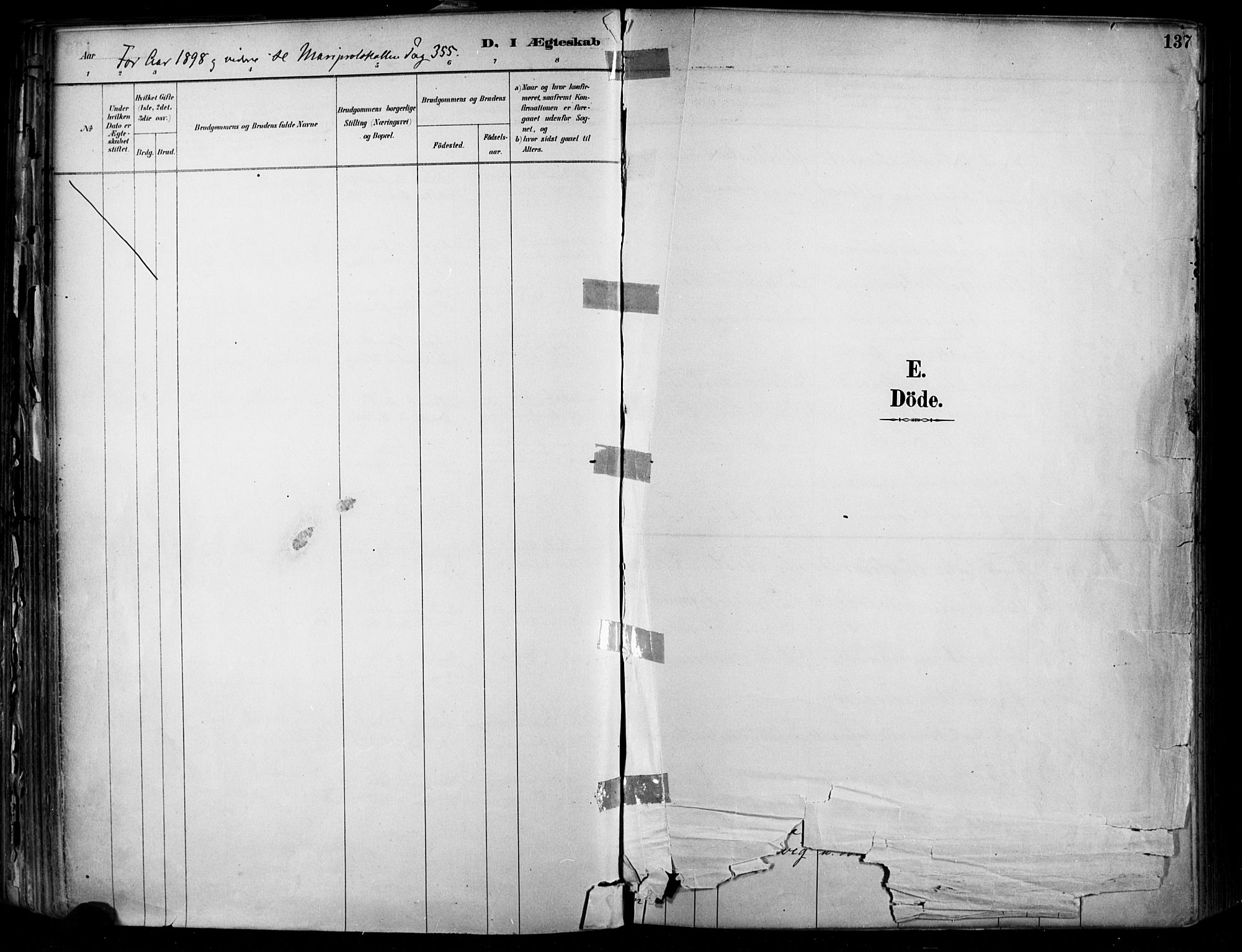 Enebakk prestekontor Kirkebøker, AV/SAO-A-10171c/F/Fa/L0016: Ministerialbok nr. I 16, 1883-1898, s. 137