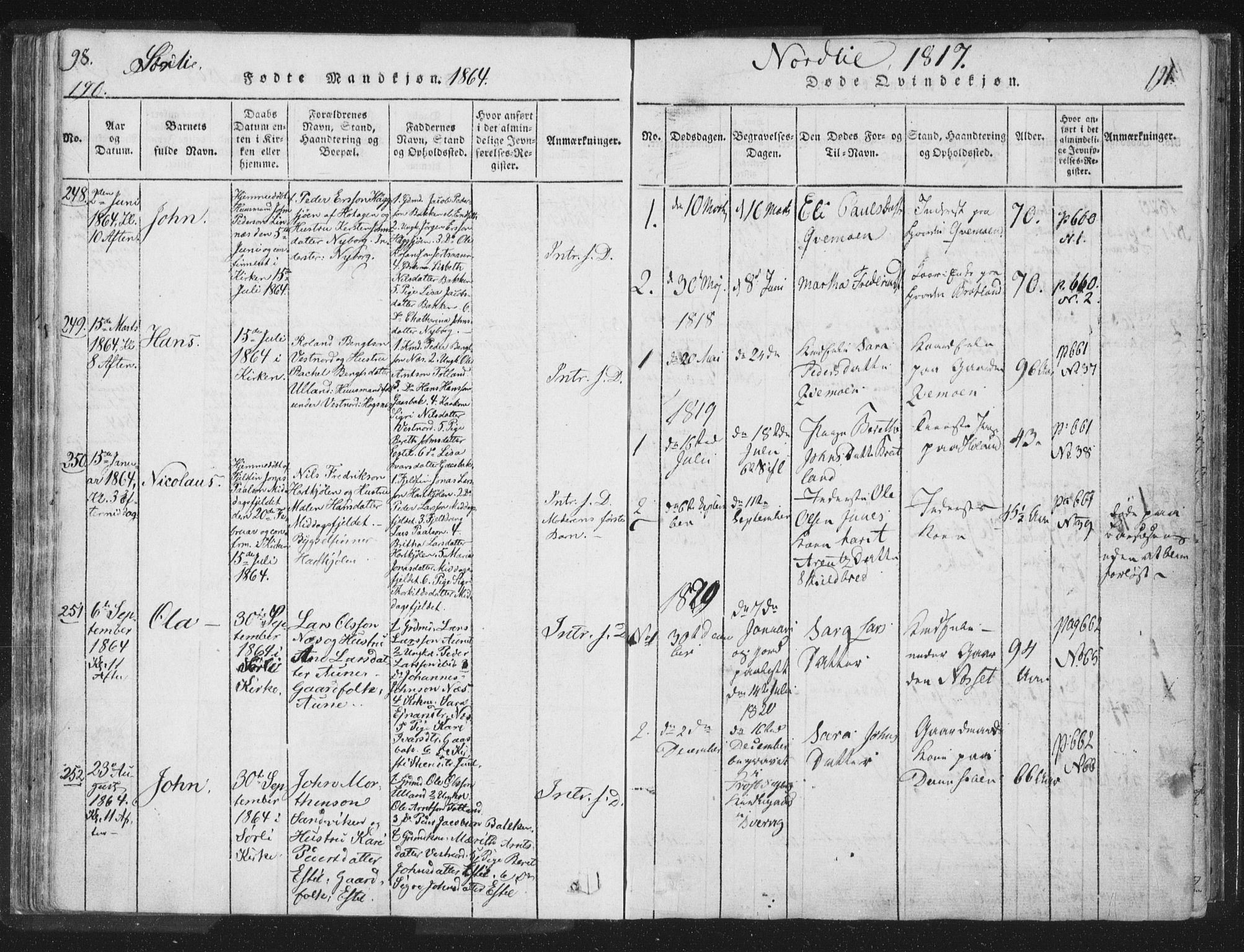 Ministerialprotokoller, klokkerbøker og fødselsregistre - Nord-Trøndelag, SAT/A-1458/755/L0491: Ministerialbok nr. 755A01 /1, 1817-1864, s. 190-191