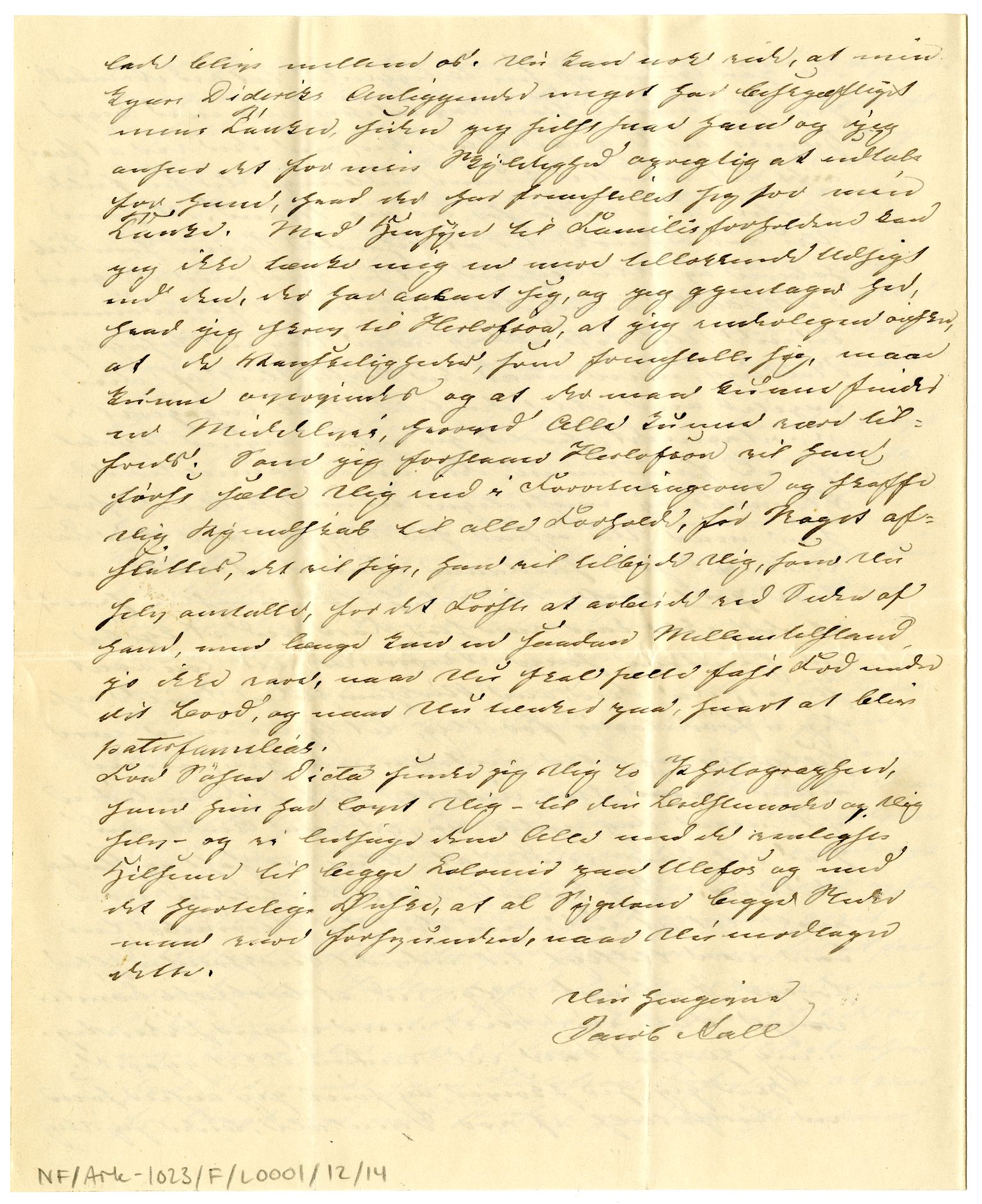 Diderik Maria Aalls brevsamling, NF/Ark-1023/F/L0001: D.M. Aalls brevsamling. A - B, 1738-1889, s. 111