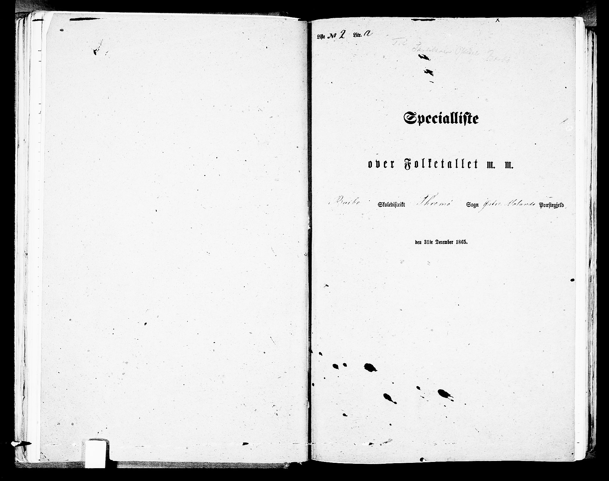 RA, Folketelling 1865 for 0918P Austre Moland prestegjeld, 1865, s. 57