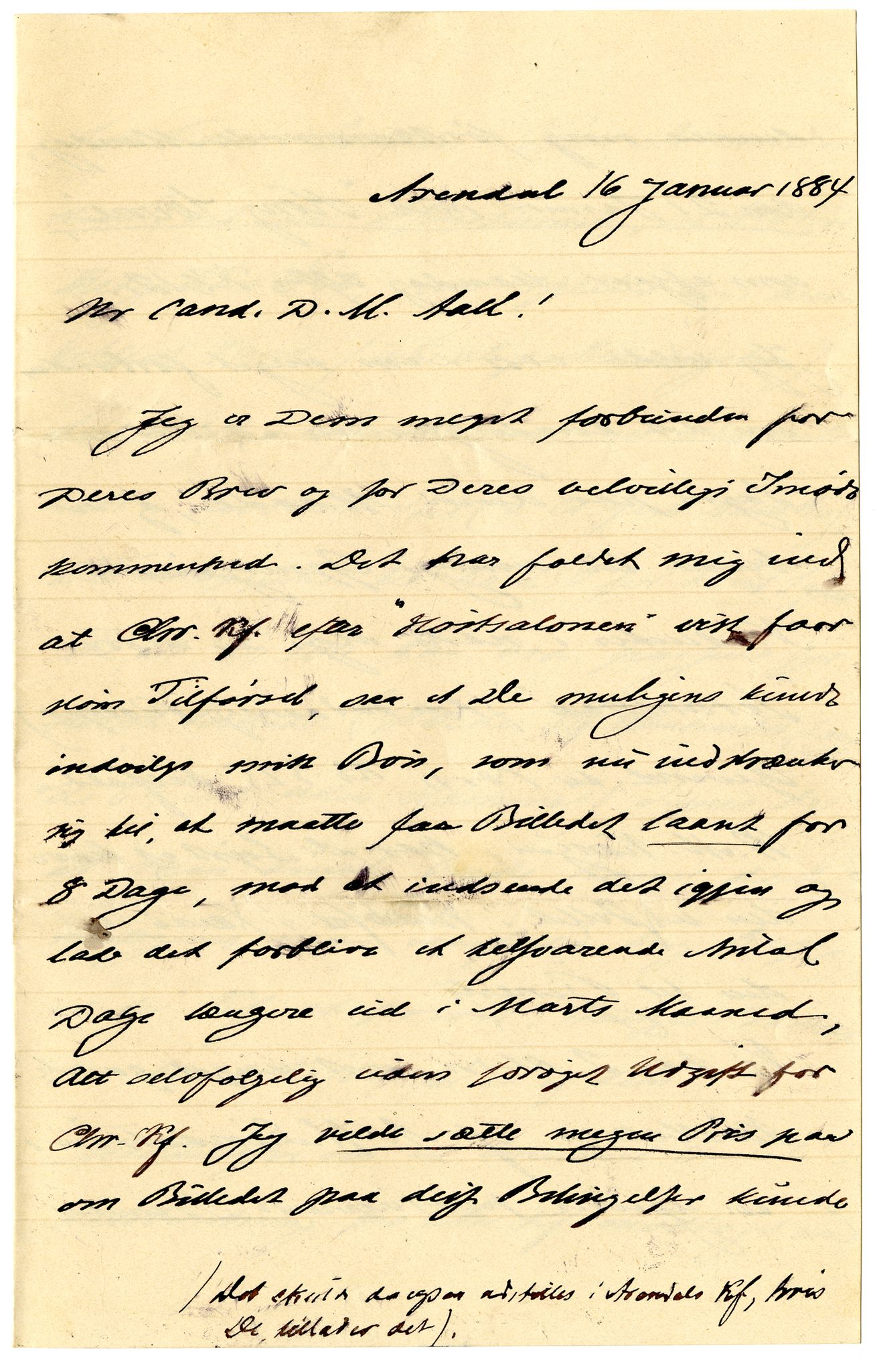 Diderik Maria Aalls brevsamling, NF/Ark-1023/F/L0002: D.M. Aalls brevsamling. B - C, 1799-1889, s. 352