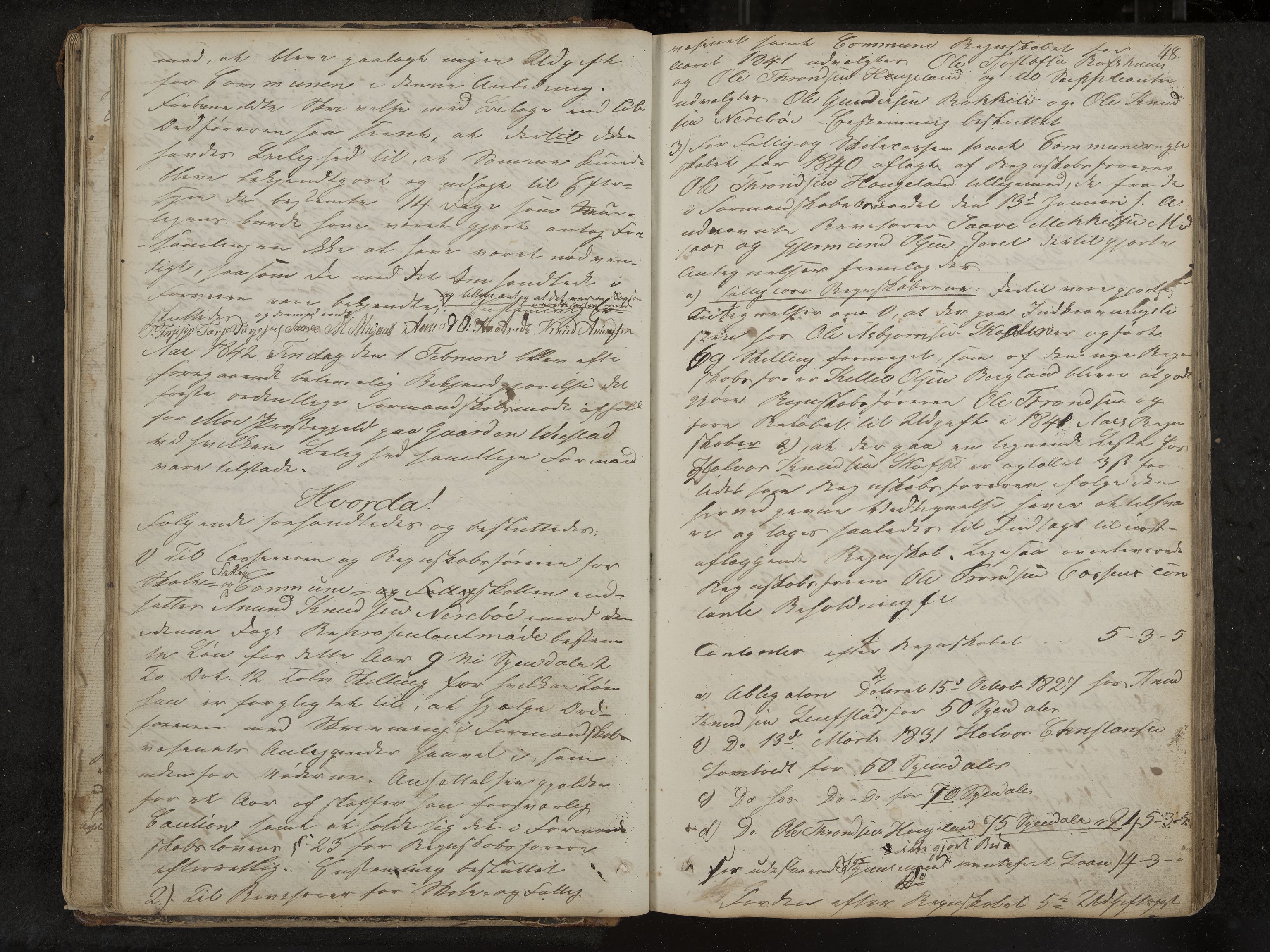 Mo formannskap og sentraladministrasjon, IKAK/0832021/A/L0001: Møtebok Mo og Skafså, 1837-1882, s. 48