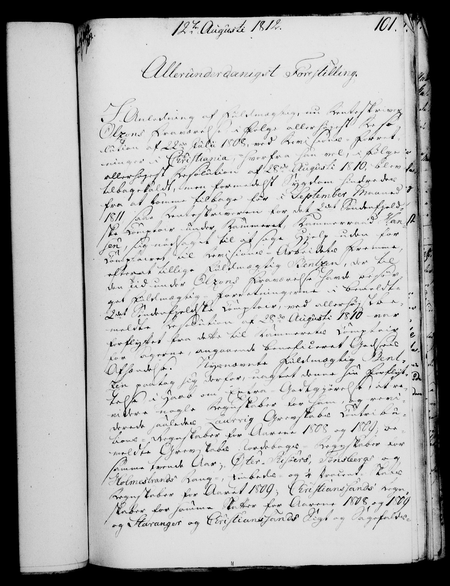 Rentekammeret, Kammerkanselliet, AV/RA-EA-3111/G/Gf/Gfa/L0094: Norsk relasjons- og resolusjonsprotokoll (merket RK 52.94), 1812, s. 403