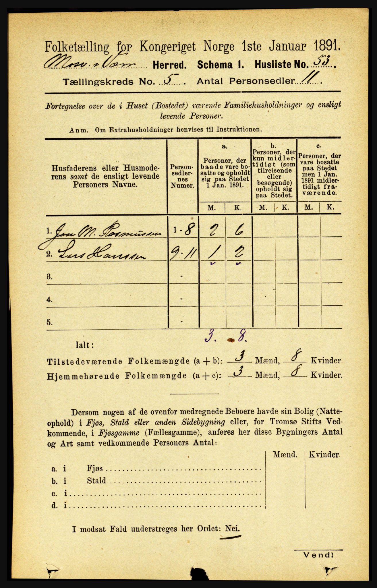 RA, Folketelling 1891 for 1723 Mosvik og Verran herred, 1891, s. 1949