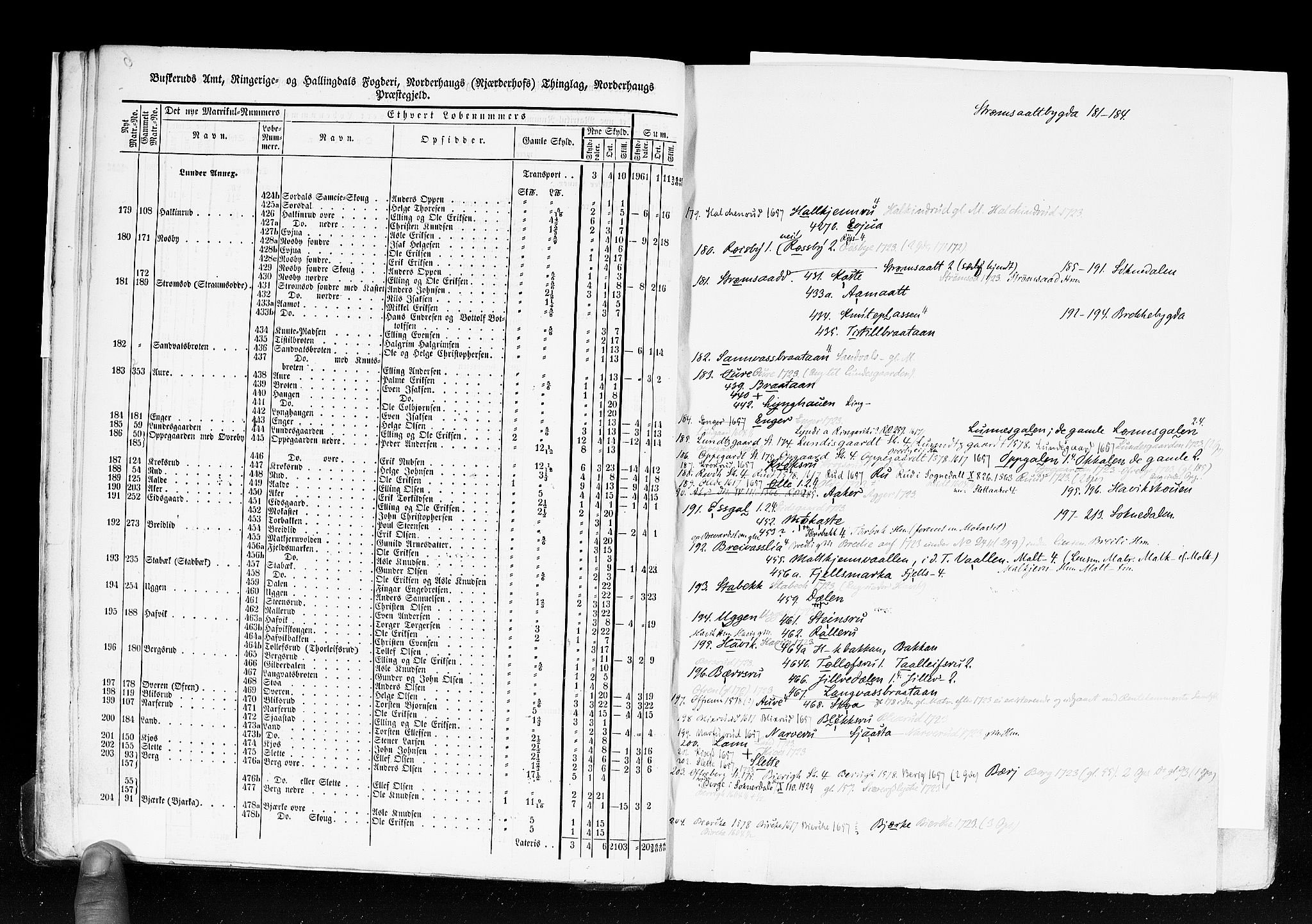 Rygh, AV/RA-PA-0034/F/Fb/L0005: Matrikkelen for 1838 - Buskerud amt (Buskerud fylke), 1838, s. 6b