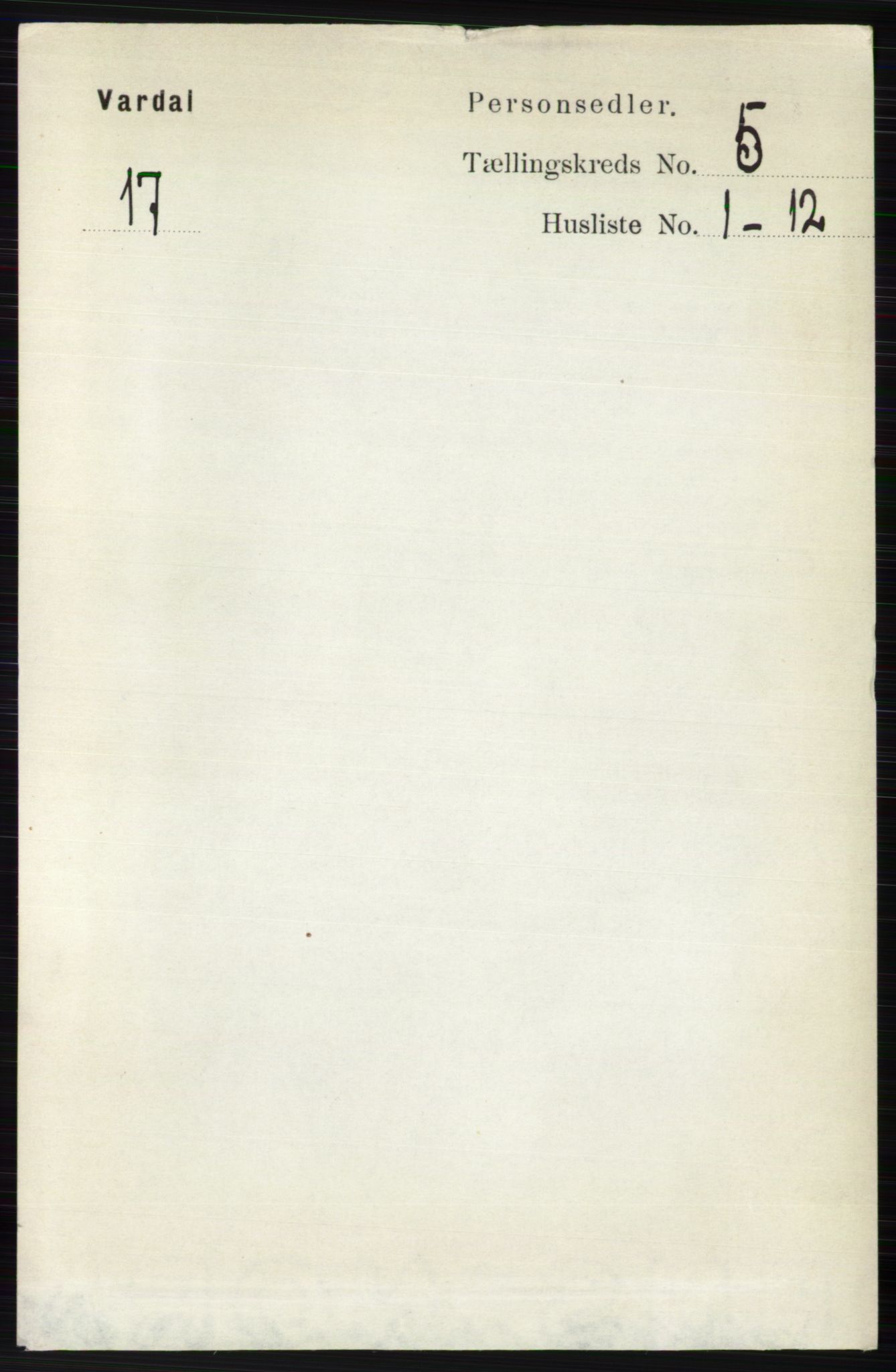 RA, Folketelling 1891 for 0527 Vardal herred, 1891, s. 2158