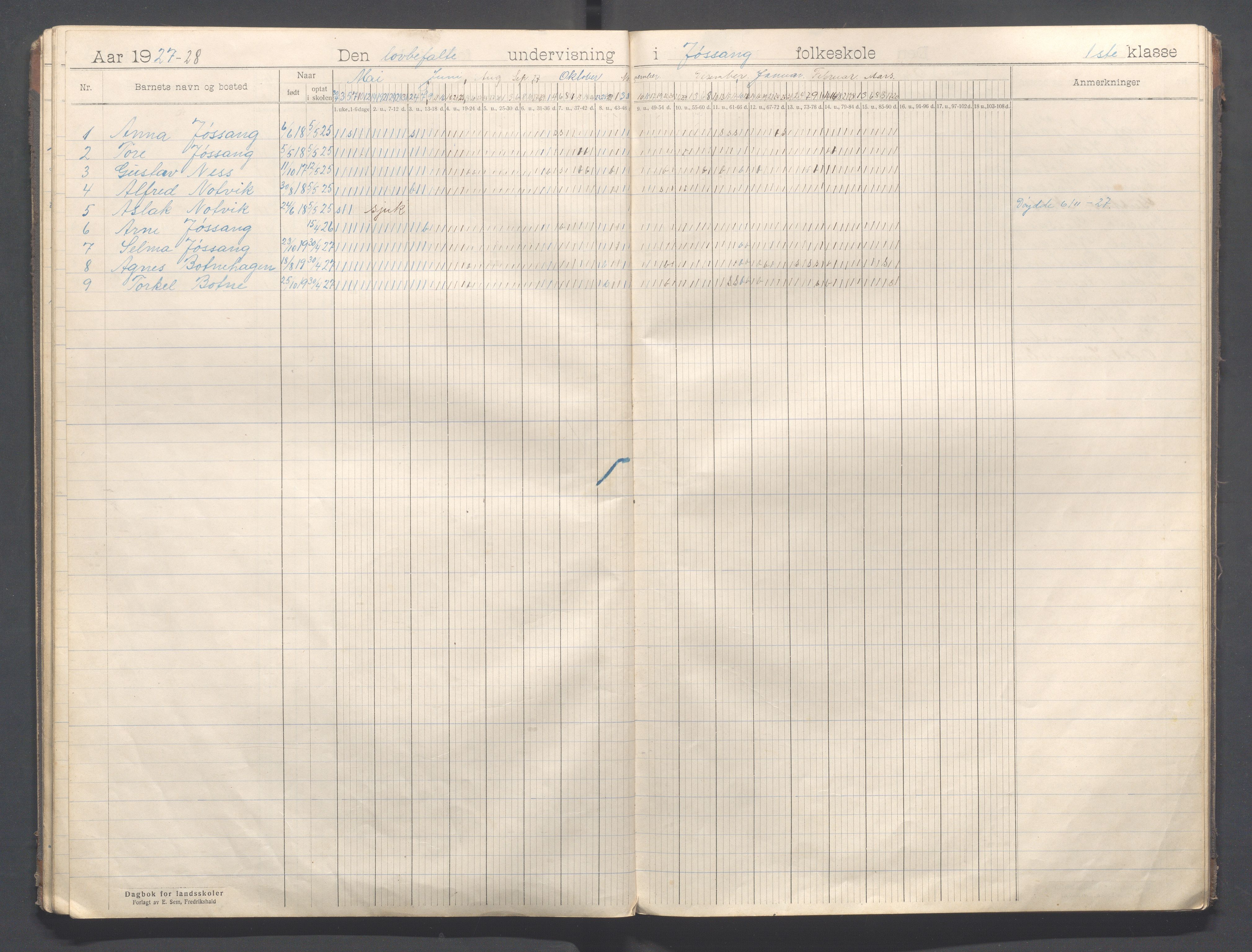 Strand kommune - Jøssang skole, IKAR/A-1274/G/Ga/L0001: Dagbok, 1916-1946, s. 19