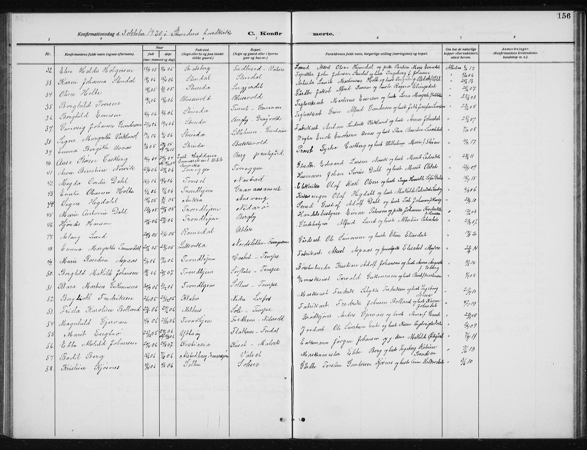 Ministerialprotokoller, klokkerbøker og fødselsregistre - Sør-Trøndelag, AV/SAT-A-1456/606/L0314: Klokkerbok nr. 606C10, 1911-1937, s. 156