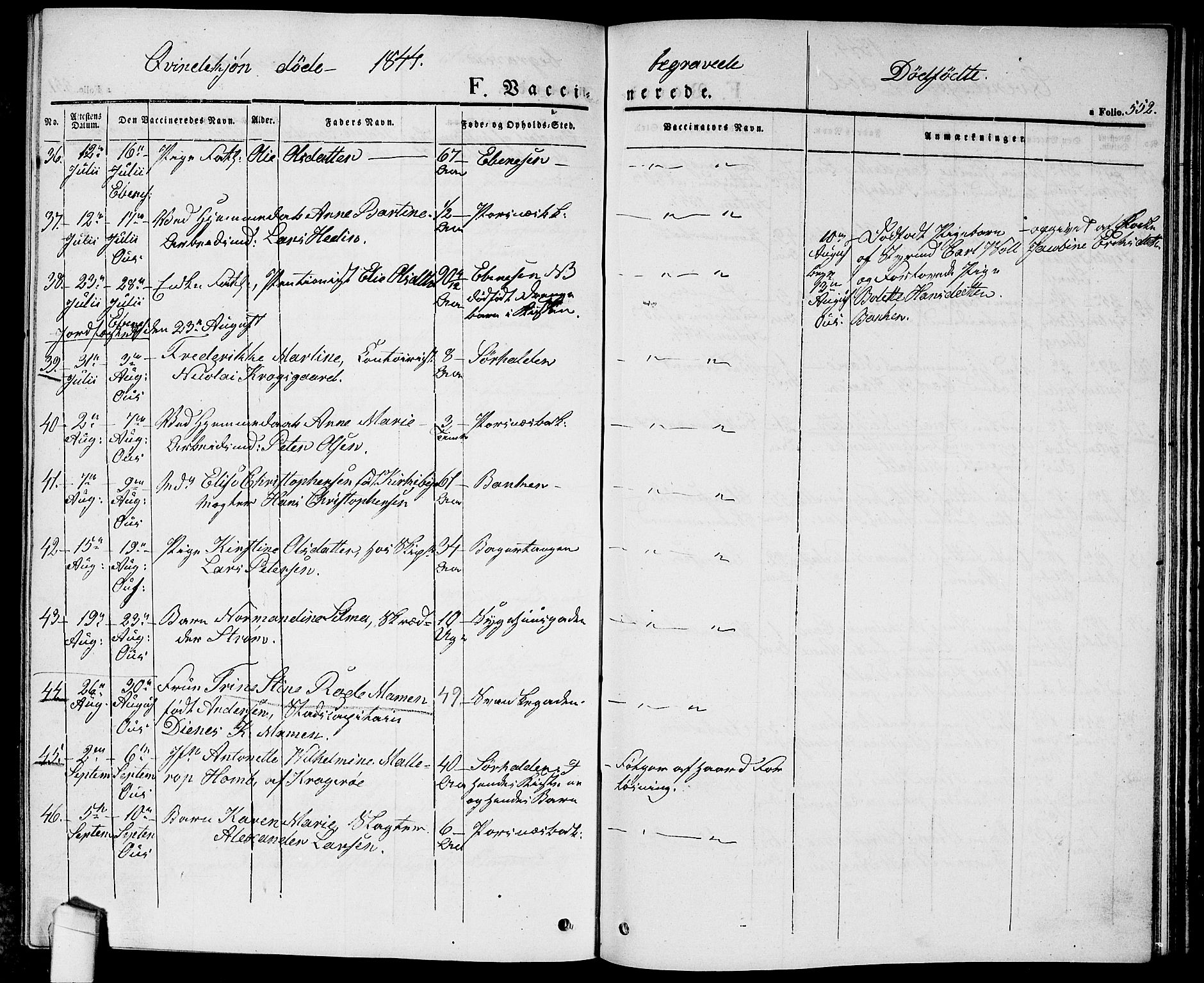 Halden prestekontor Kirkebøker, AV/SAO-A-10909/G/Ga/L0003: Klokkerbok nr. 3, 1834-1844, s. 542