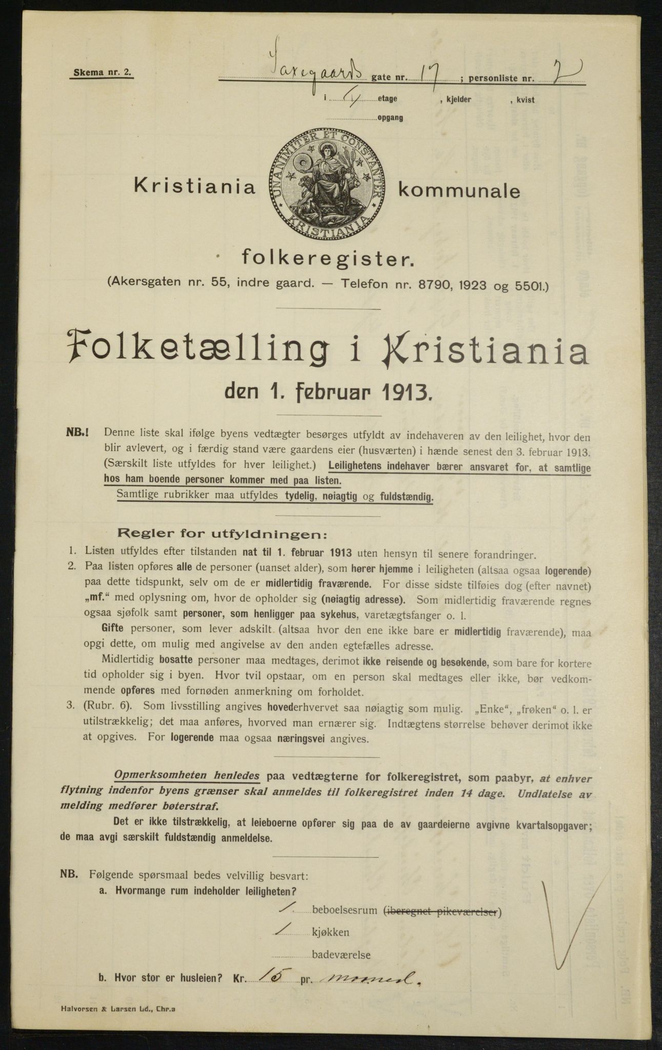 OBA, Kommunal folketelling 1.2.1913 for Kristiania, 1913, s. 89360