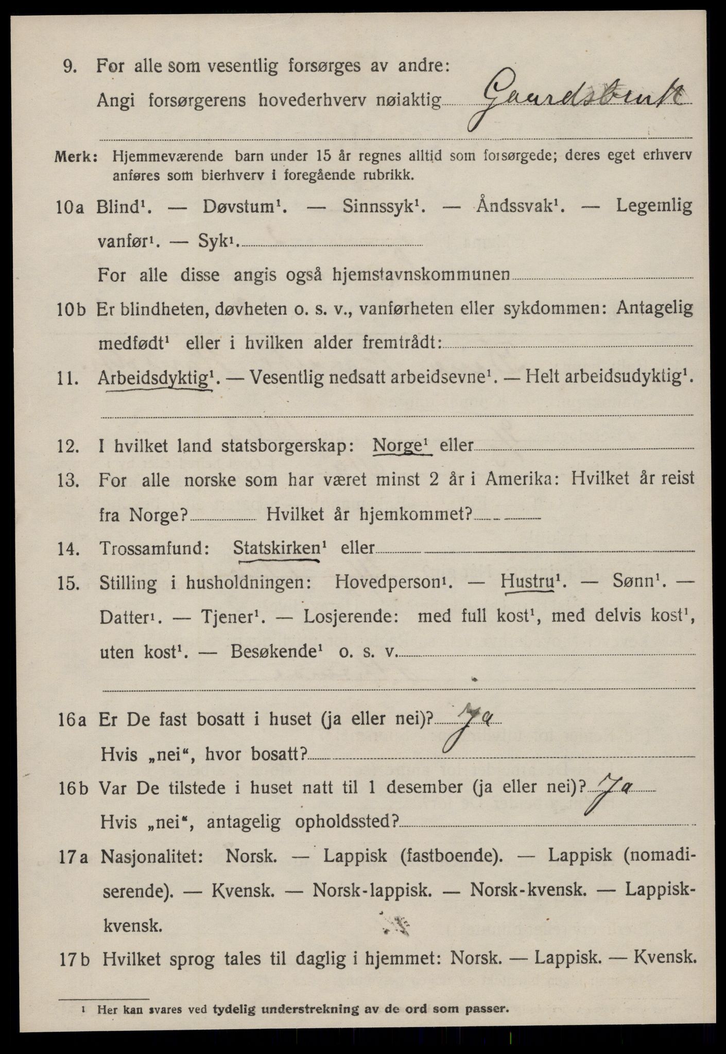 SAT, Folketelling 1920 for 1630 Å herred, 1920, s. 2729