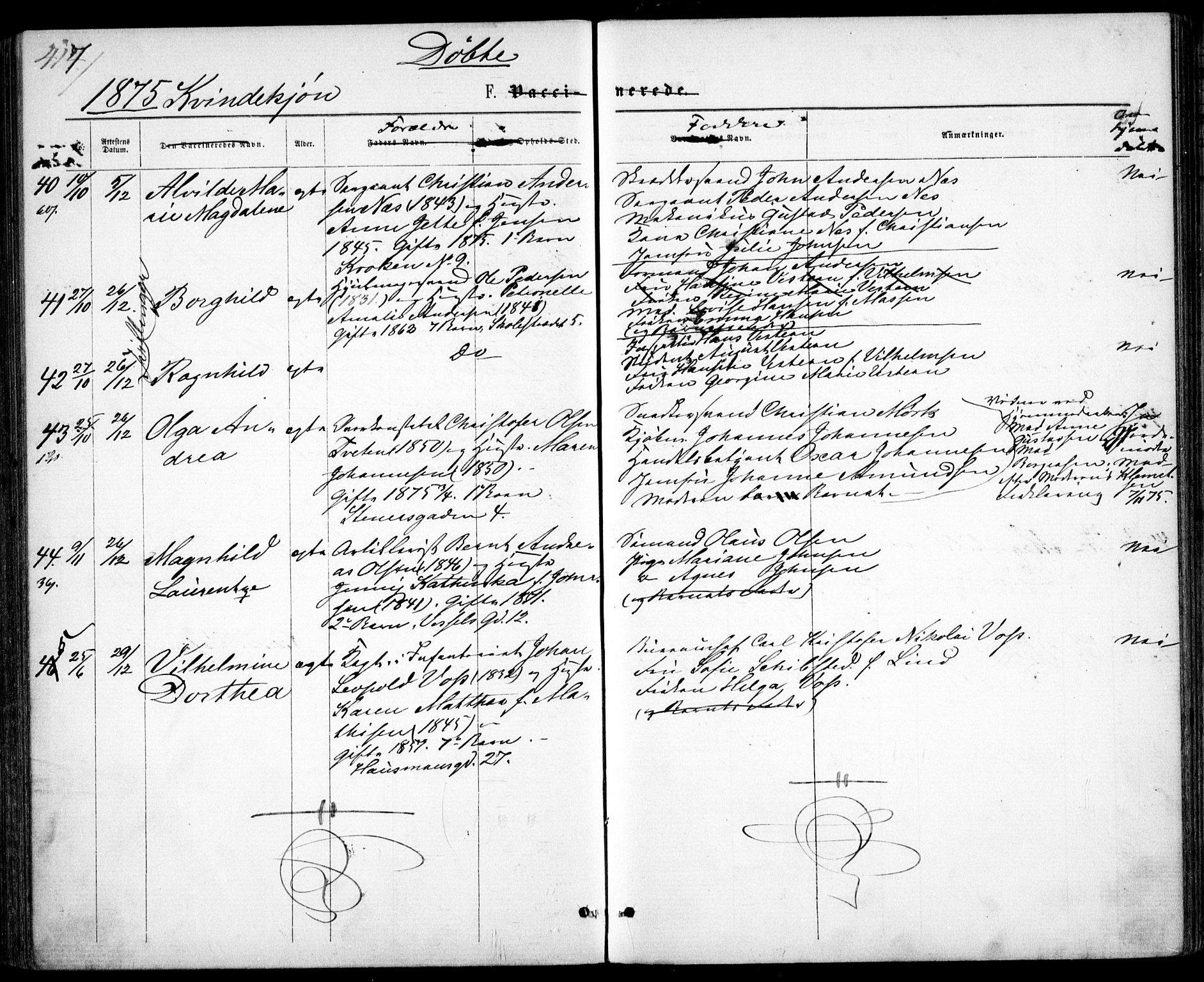 Garnisonsmenigheten Kirkebøker, AV/SAO-A-10846/G/Ga/L0006: Klokkerbok nr. 6, 1860-1880, s. 417