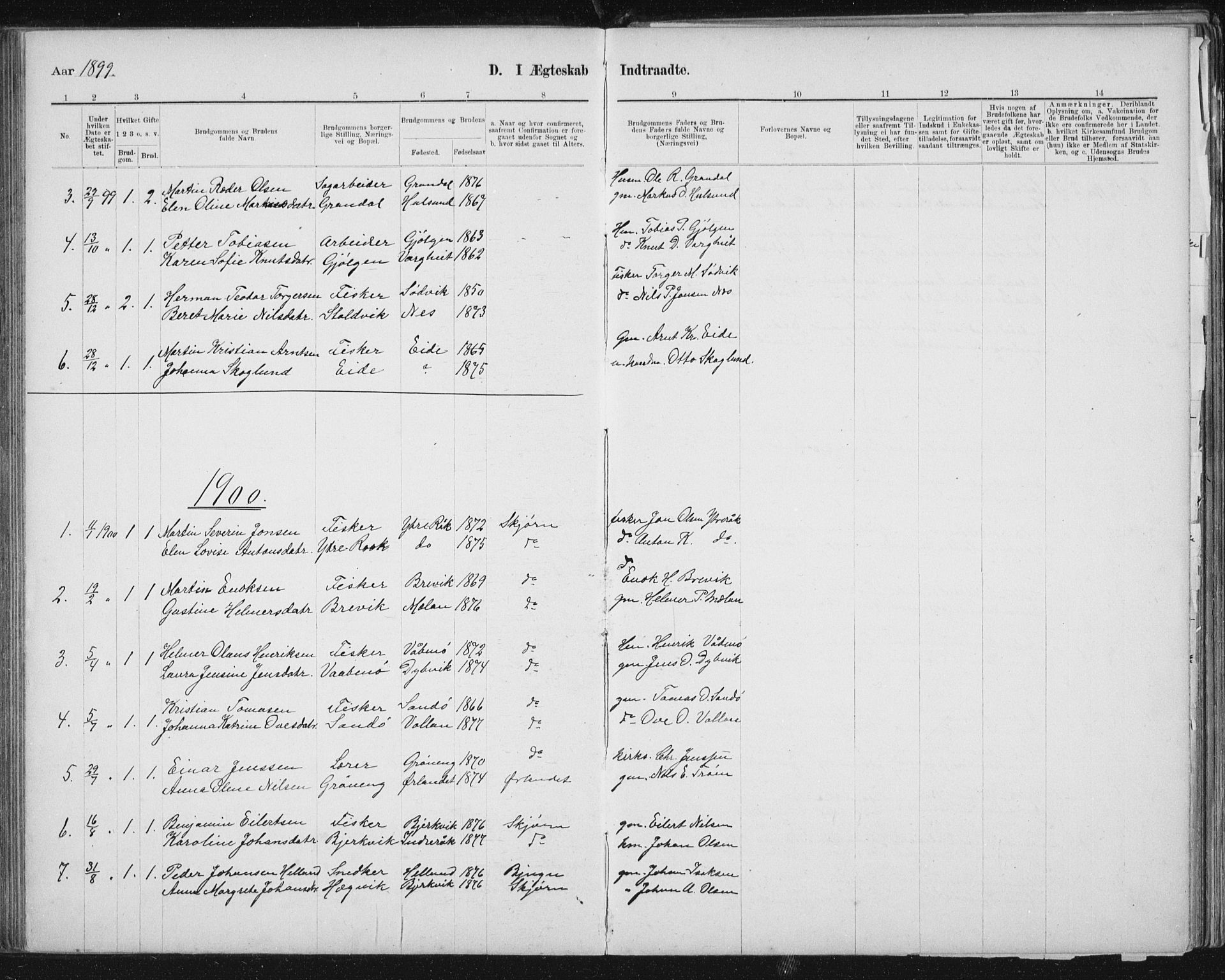 Ministerialprotokoller, klokkerbøker og fødselsregistre - Sør-Trøndelag, AV/SAT-A-1456/653/L0660: Klokkerbok nr. 653C04, 1894-1919