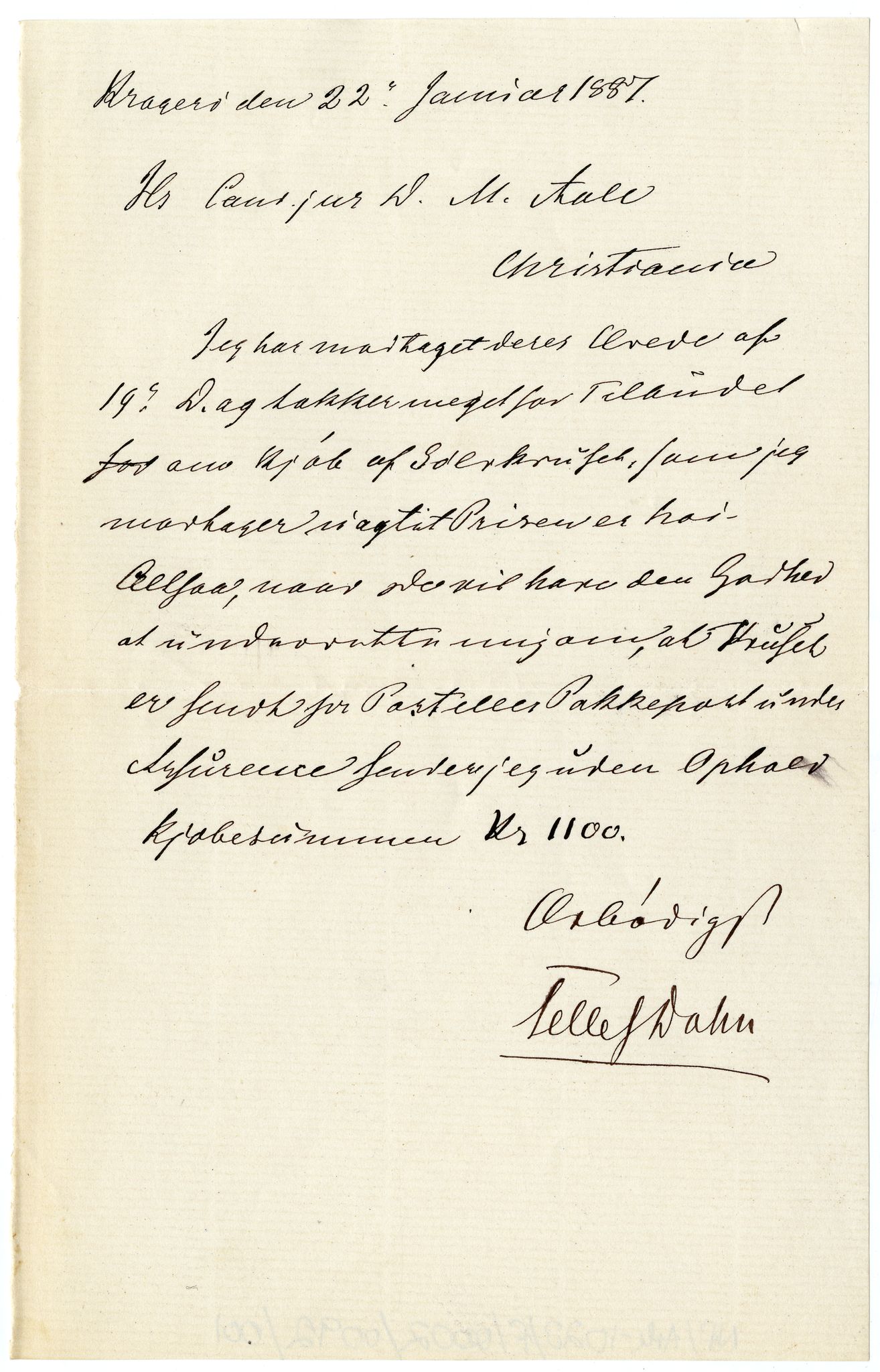 Diderik Maria Aalls brevsamling, NF/Ark-1023/F/L0002: D.M. Aalls brevsamling. B - C, 1799-1889, s. 458