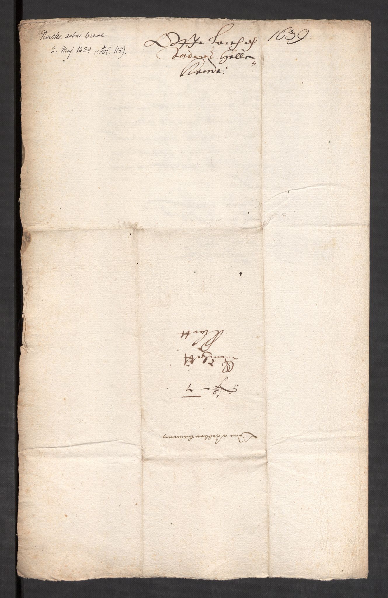 Danske Kanselli 1572-1799, AV/RA-EA-3023/F/Fc/Fcc/Fcca/L0009: Norske innlegg 1572-1799, 1638-1640, s. 169