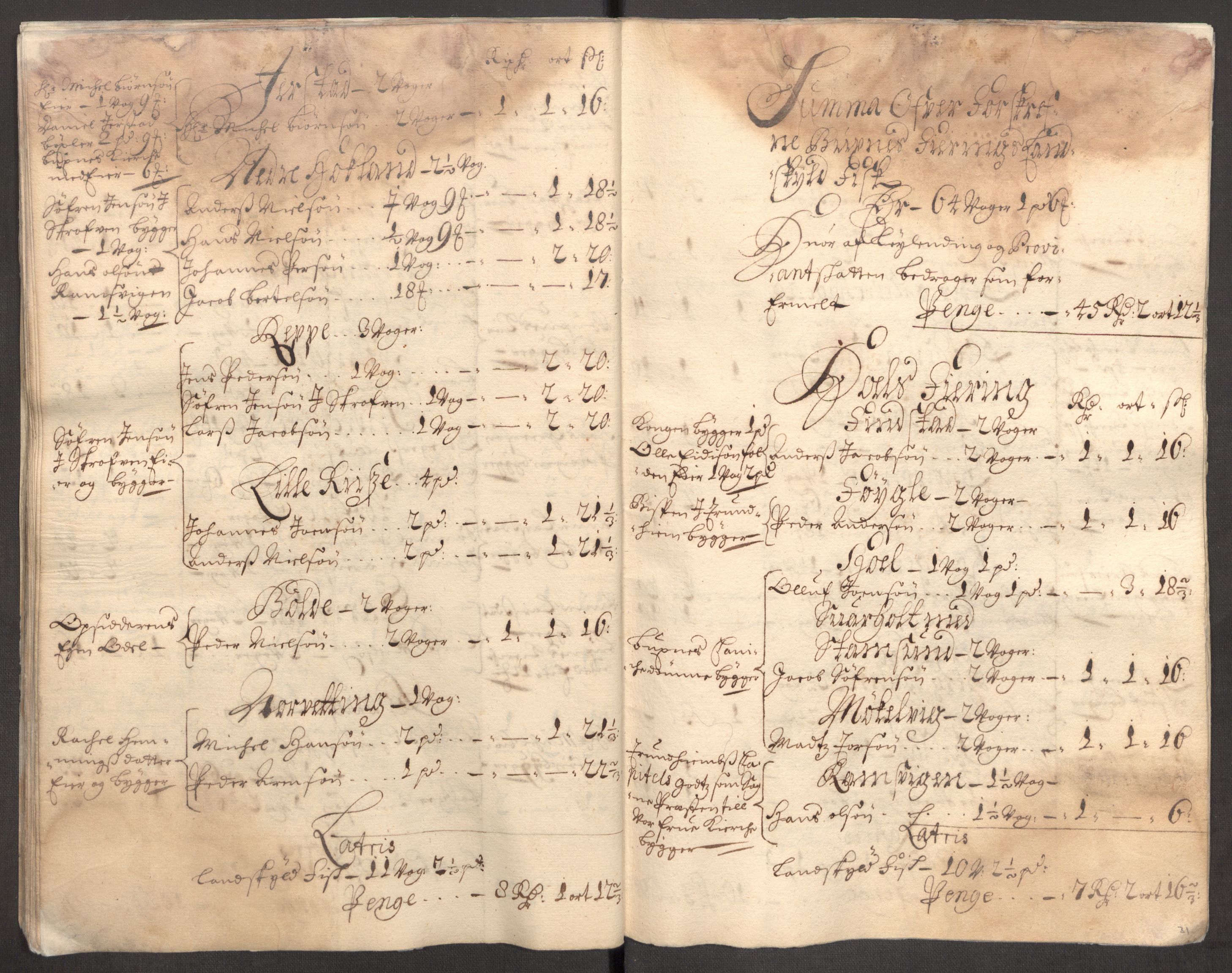 Rentekammeret inntil 1814, Reviderte regnskaper, Fogderegnskap, AV/RA-EA-4092/R67/L4678: Fogderegnskap Vesterålen, Andenes og Lofoten, 1696-1708, s. 34
