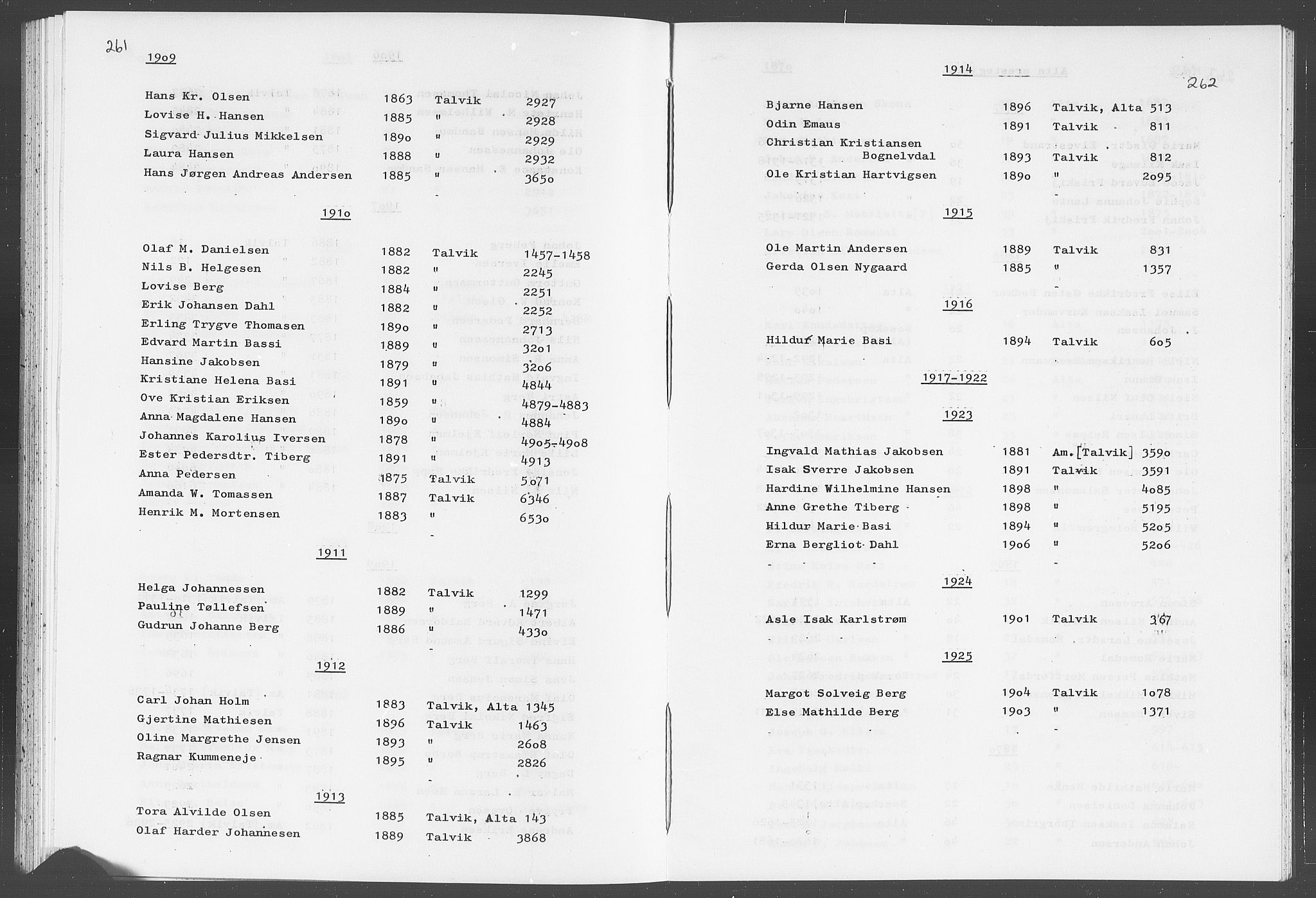 Trondheim politikammer, SAT/A-1887/1/32/L0019/0025: Registre til emigrantprotokollene / Topografisk register: Troms og Finnmark, 1867-1925