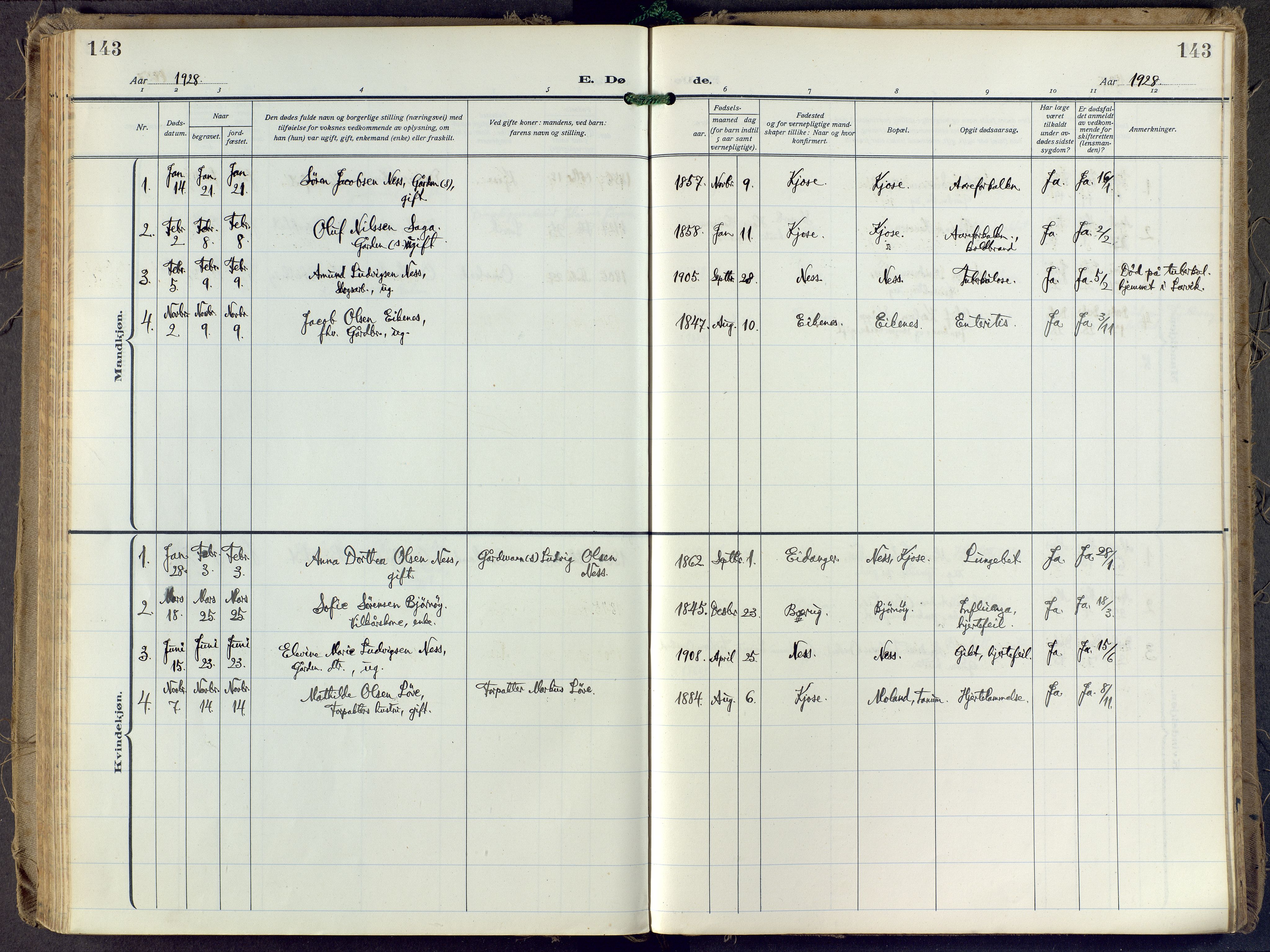 Brunlanes kirkebøker, SAKO/A-342/F/Fd/L0002: Ministerialbok nr. IV 2, 1918-1958, s. 143