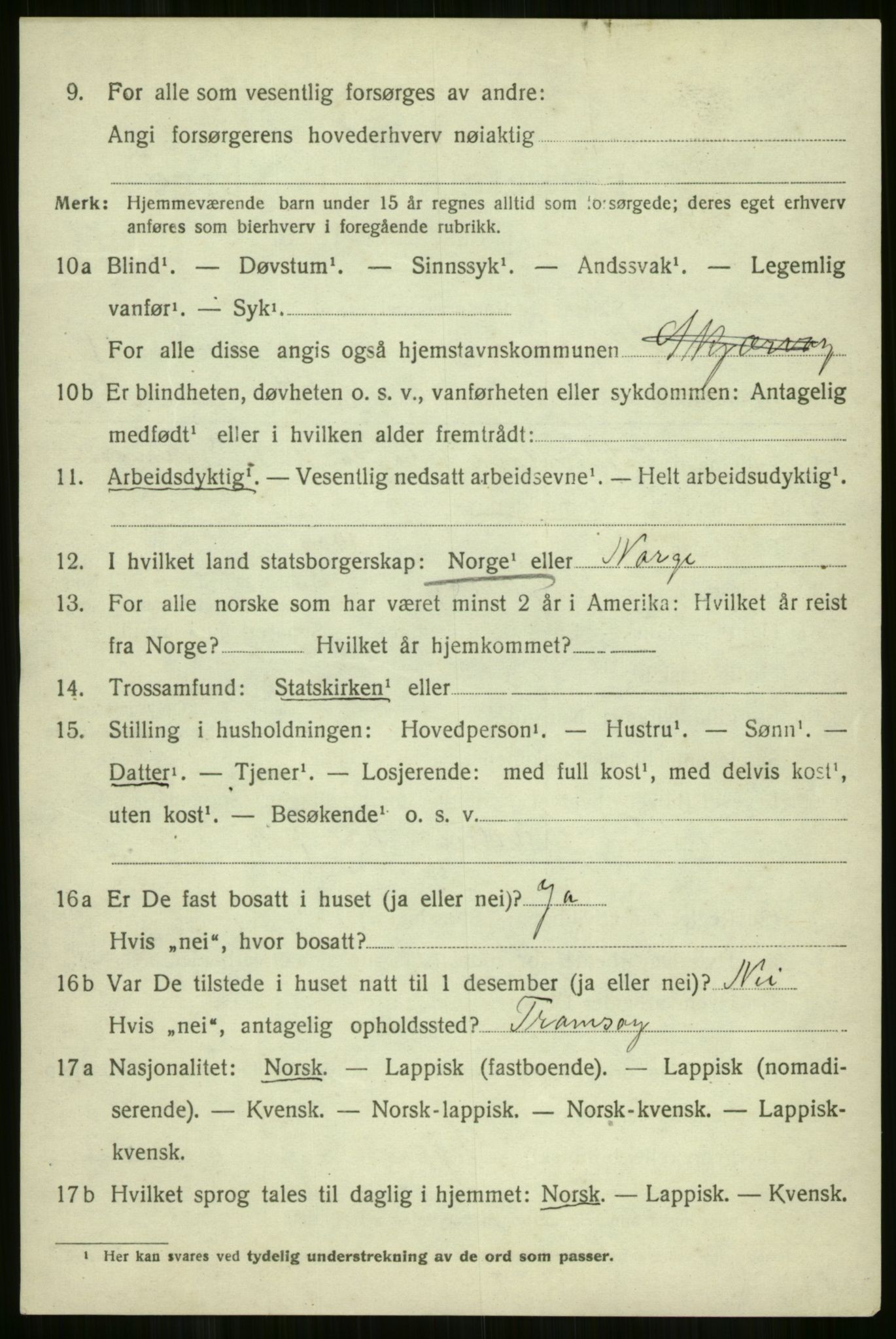SATØ, Folketelling 1920 for 1941 Skjervøy herred, 1920, s. 5982