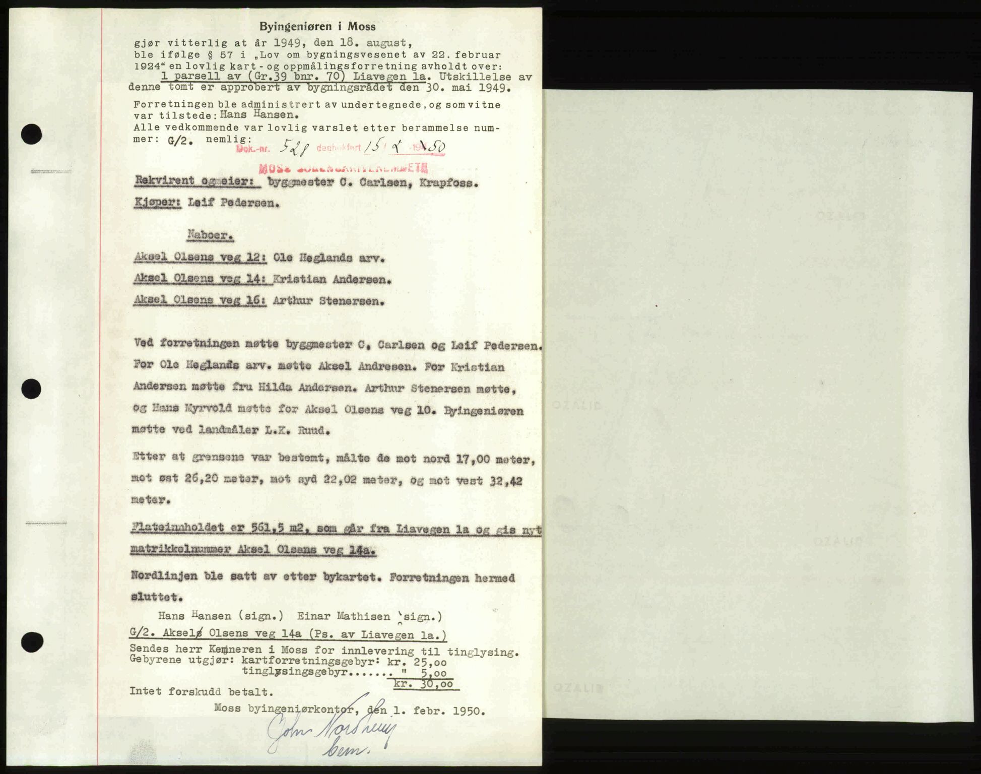 Moss sorenskriveri, SAO/A-10168: Pantebok nr. A25, 1950-1950, Dagboknr: 528/1950