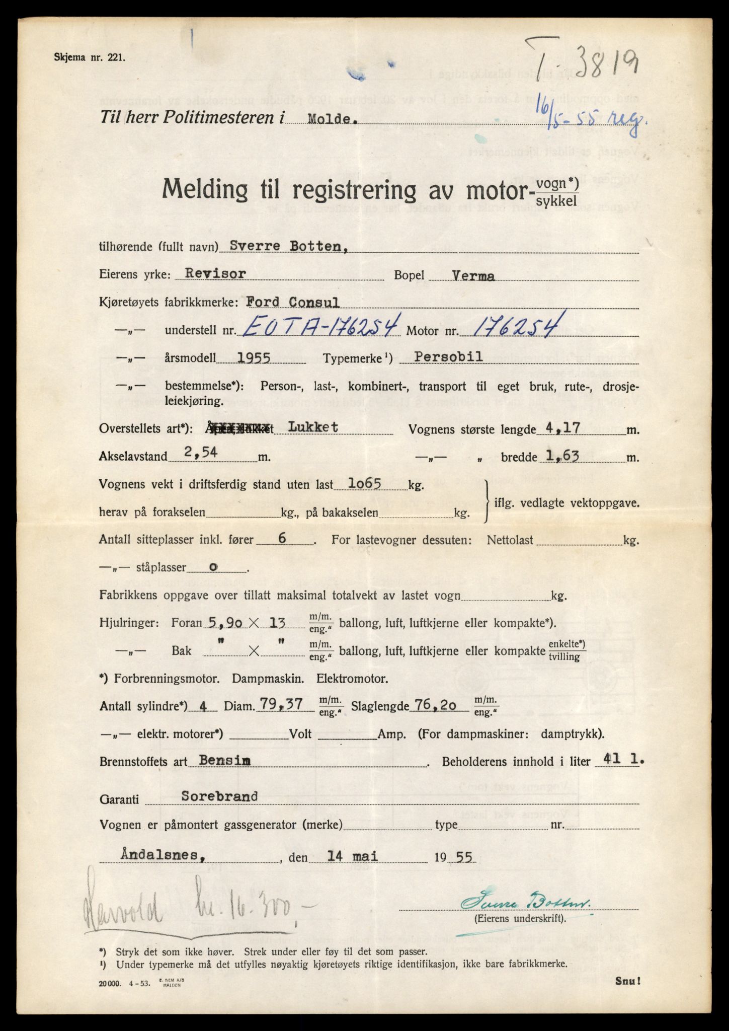 Møre og Romsdal vegkontor - Ålesund trafikkstasjon, AV/SAT-A-4099/F/Fe/L0044: Registreringskort for kjøretøy T 14205 - T 14319, 1927-1998, s. 189