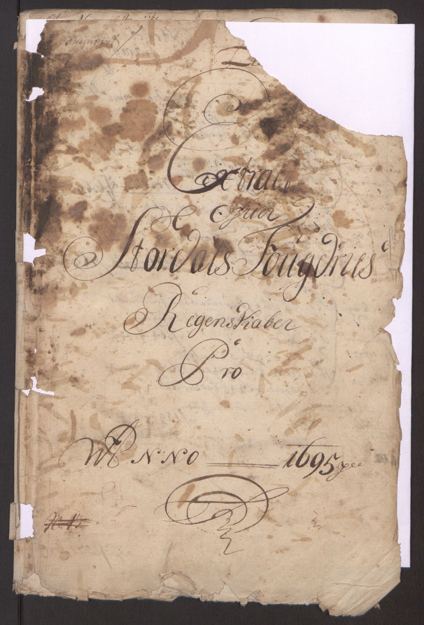 Rentekammeret inntil 1814, Reviderte regnskaper, Fogderegnskap, AV/RA-EA-4092/R62/L4187: Fogderegnskap Stjørdal og Verdal, 1695, s. 4