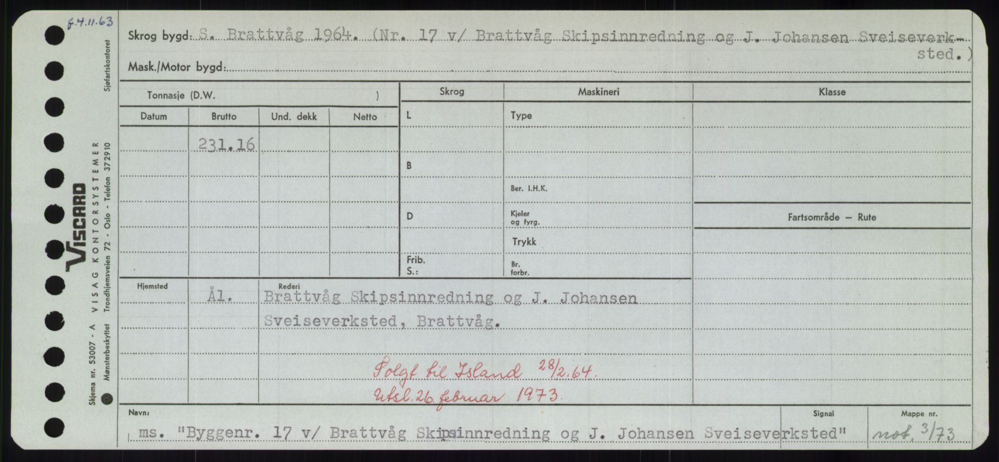 Sjøfartsdirektoratet med forløpere, Skipsmålingen, AV/RA-S-1627/H/Hd/L0006: Fartøy, Byg-Båt, s. 97