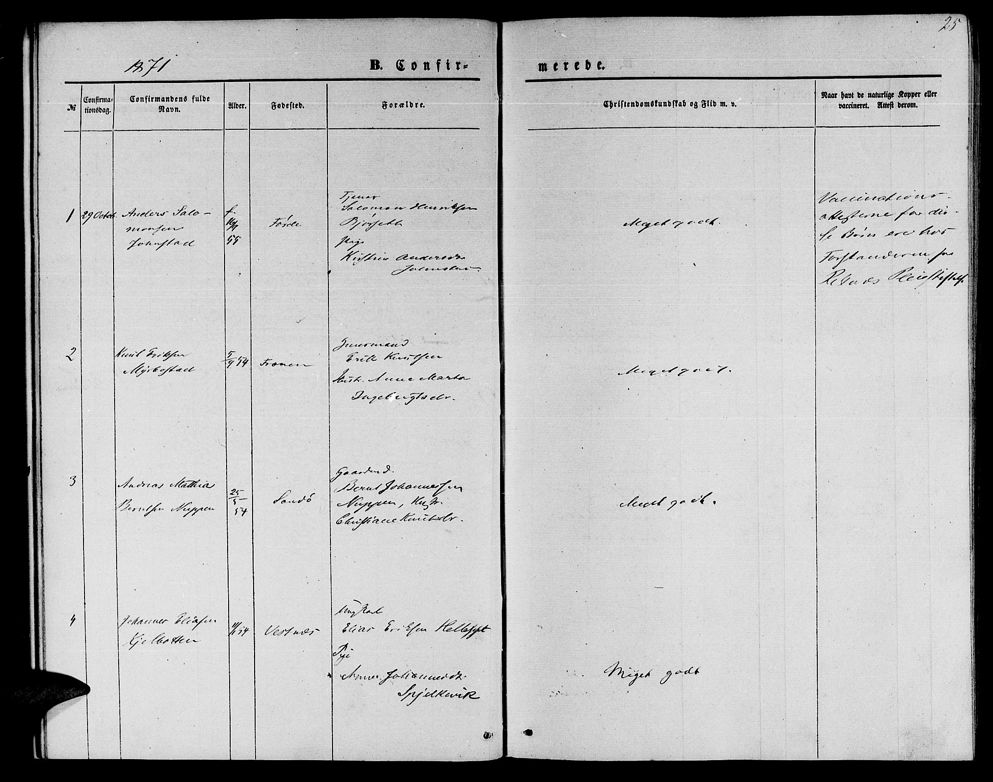 Ministerialprotokoller, klokkerbøker og fødselsregistre - Møre og Romsdal, SAT/A-1454/559/L0713: Ministerialbok nr. 559A01, 1861-1886, s. 25