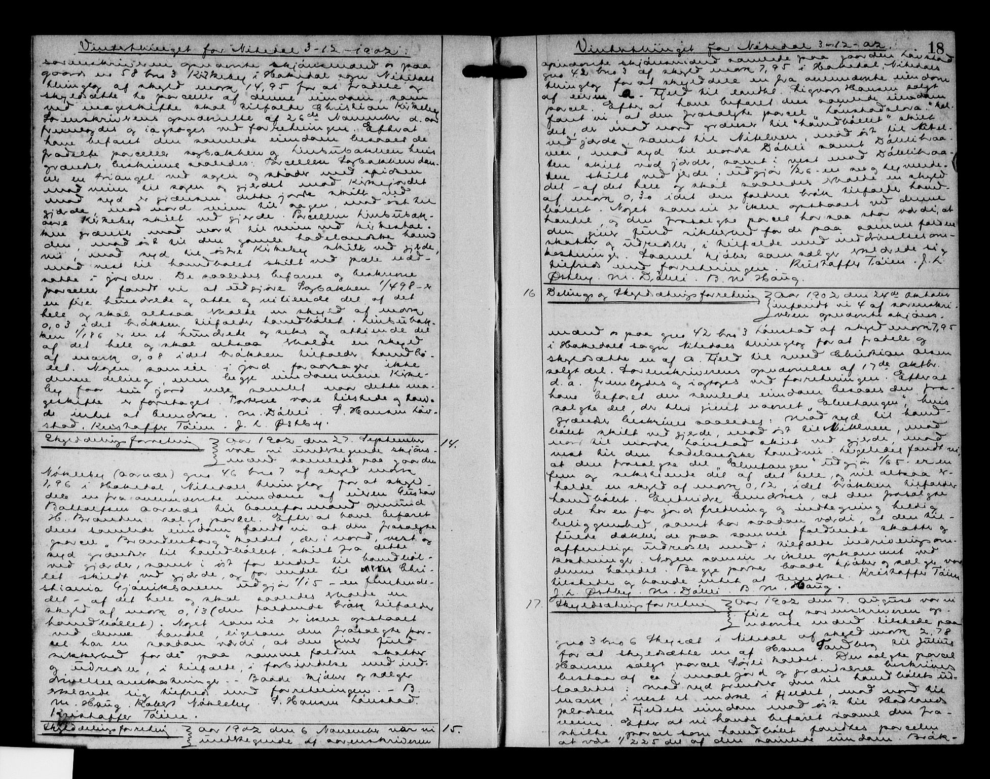 Nedre Romerike sorenskriveri, SAO/A-10469/G/Gb/Gba/L0040: Pantebok nr. 30, 1902-1905, s. 18
