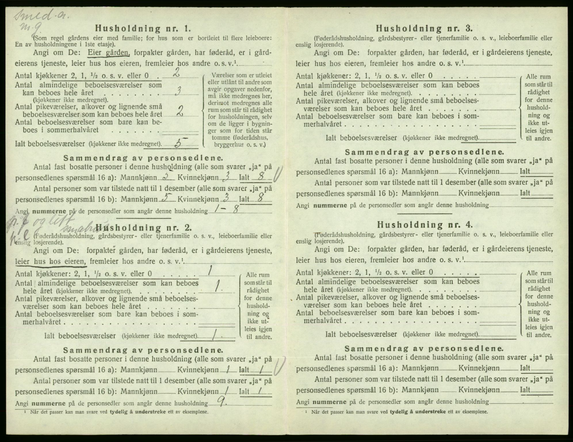 SAB, Folketelling 1920 for 1213 Fjelberg herred, 1920, s. 402