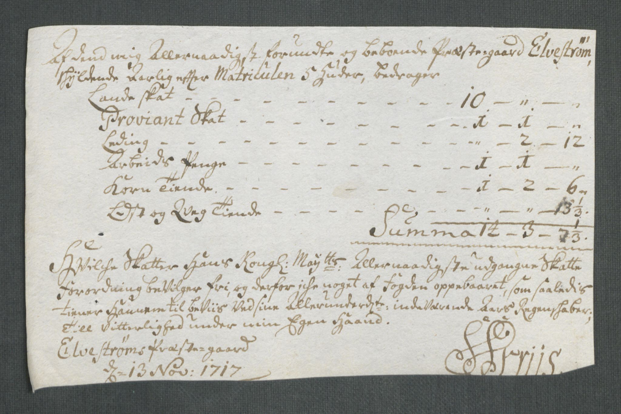 Rentekammeret inntil 1814, Reviderte regnskaper, Fogderegnskap, AV/RA-EA-4092/R43/L2561: Fogderegnskap Lista og Mandal, 1717, s. 221