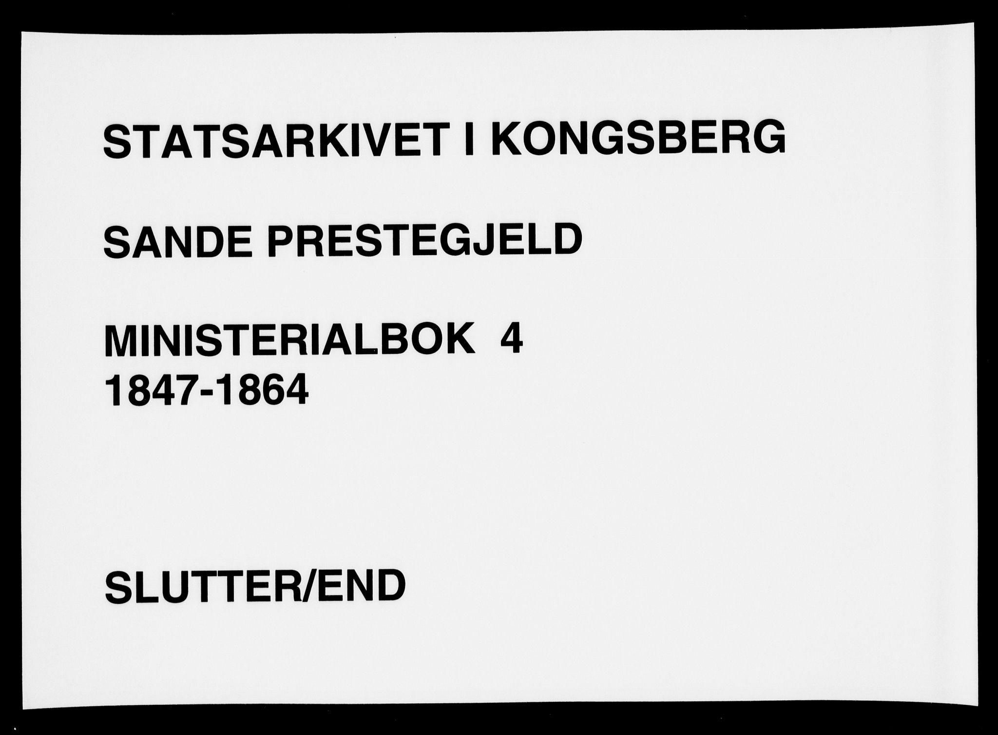 Sande Kirkebøker, SAKO/A-53/F/Fa/L0004: Ministerialbok nr. 4, 1847-1864