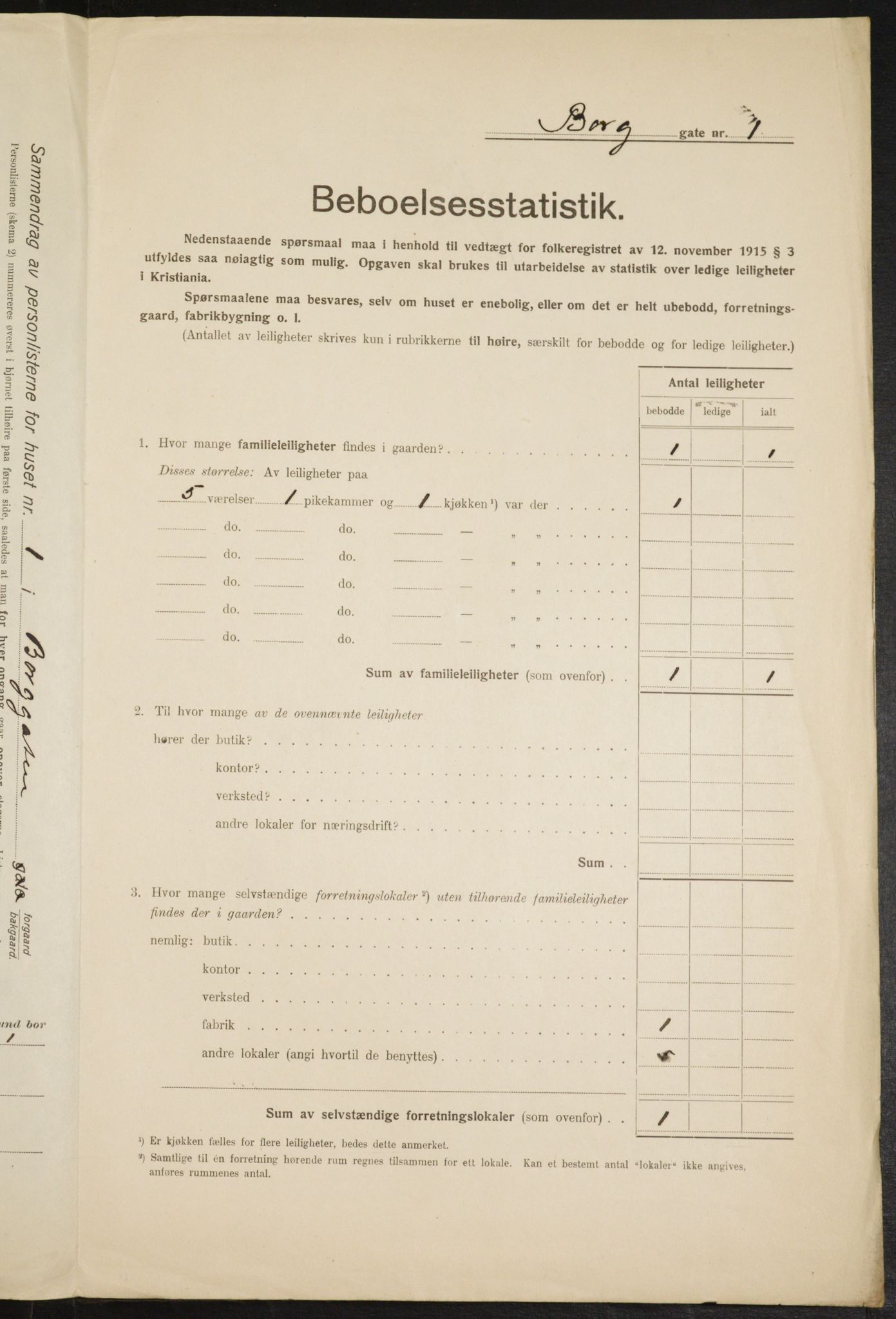 OBA, Kommunal folketelling 1.2.1916 for Kristiania, 1916, s. 7760