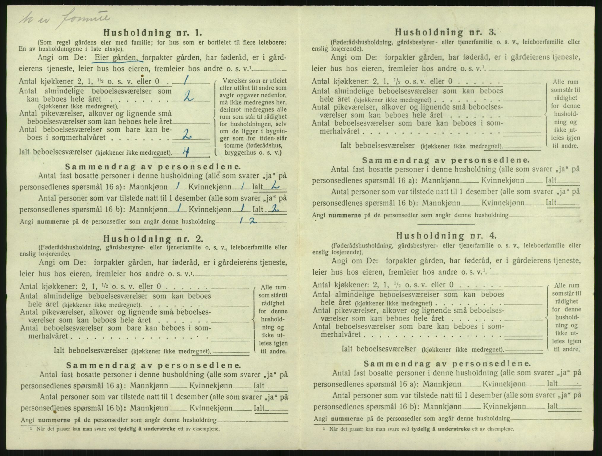 SAK, Folketelling 1920 for 0923 Fjære herred, 1920, s. 2048