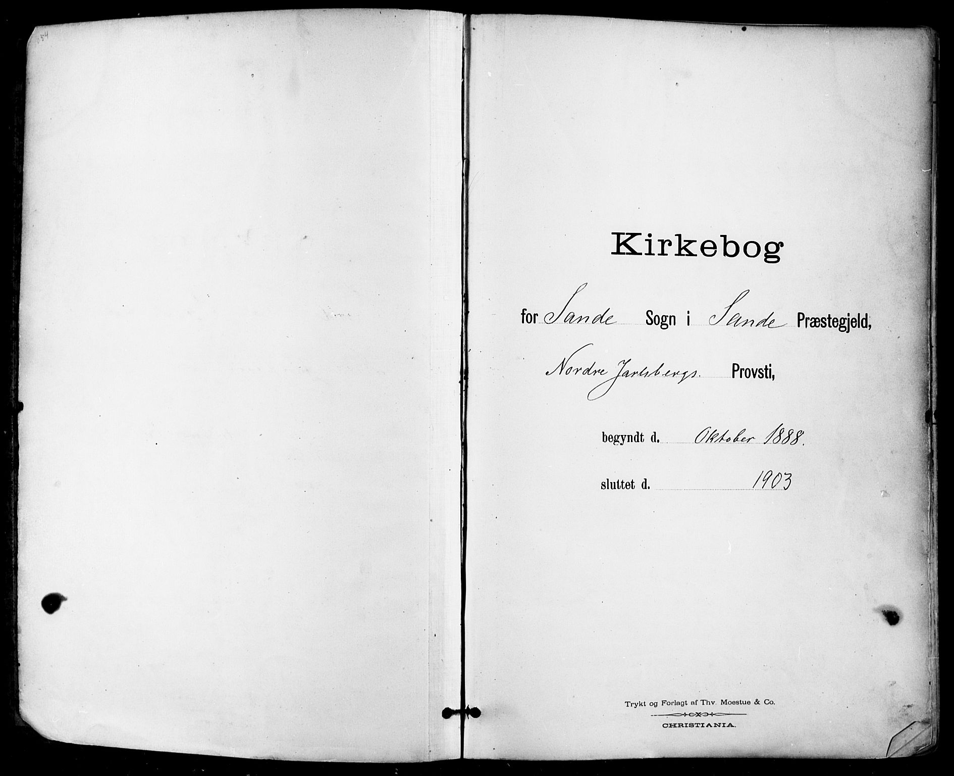 Sande Kirkebøker, SAKO/A-53/F/Fa/L0007: Ministerialbok nr. 7, 1888-1903