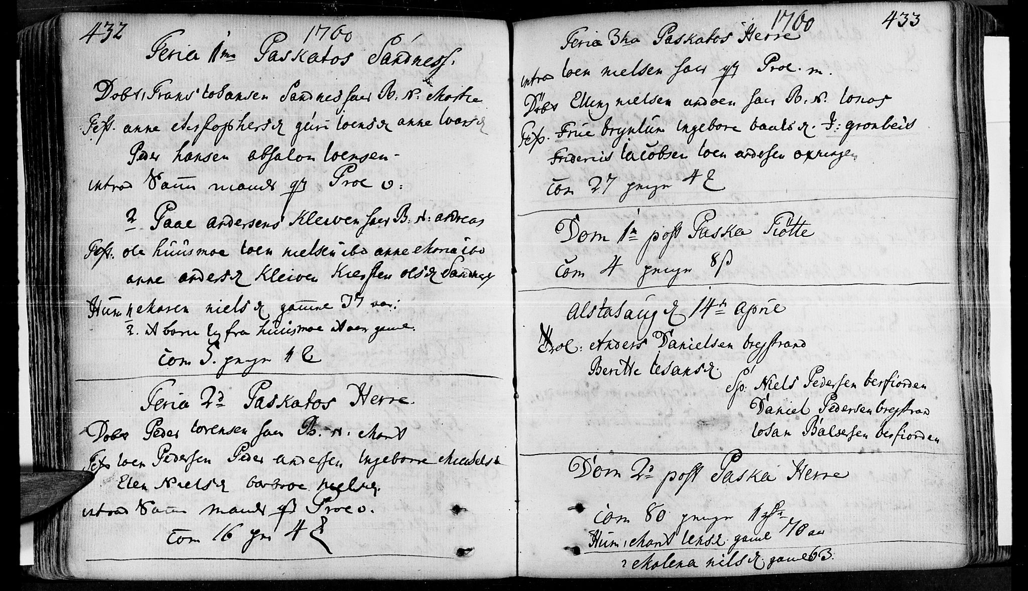 Ministerialprotokoller, klokkerbøker og fødselsregistre - Nordland, AV/SAT-A-1459/830/L0434: Ministerialbok nr. 830A03, 1737-1767, s. 432-433