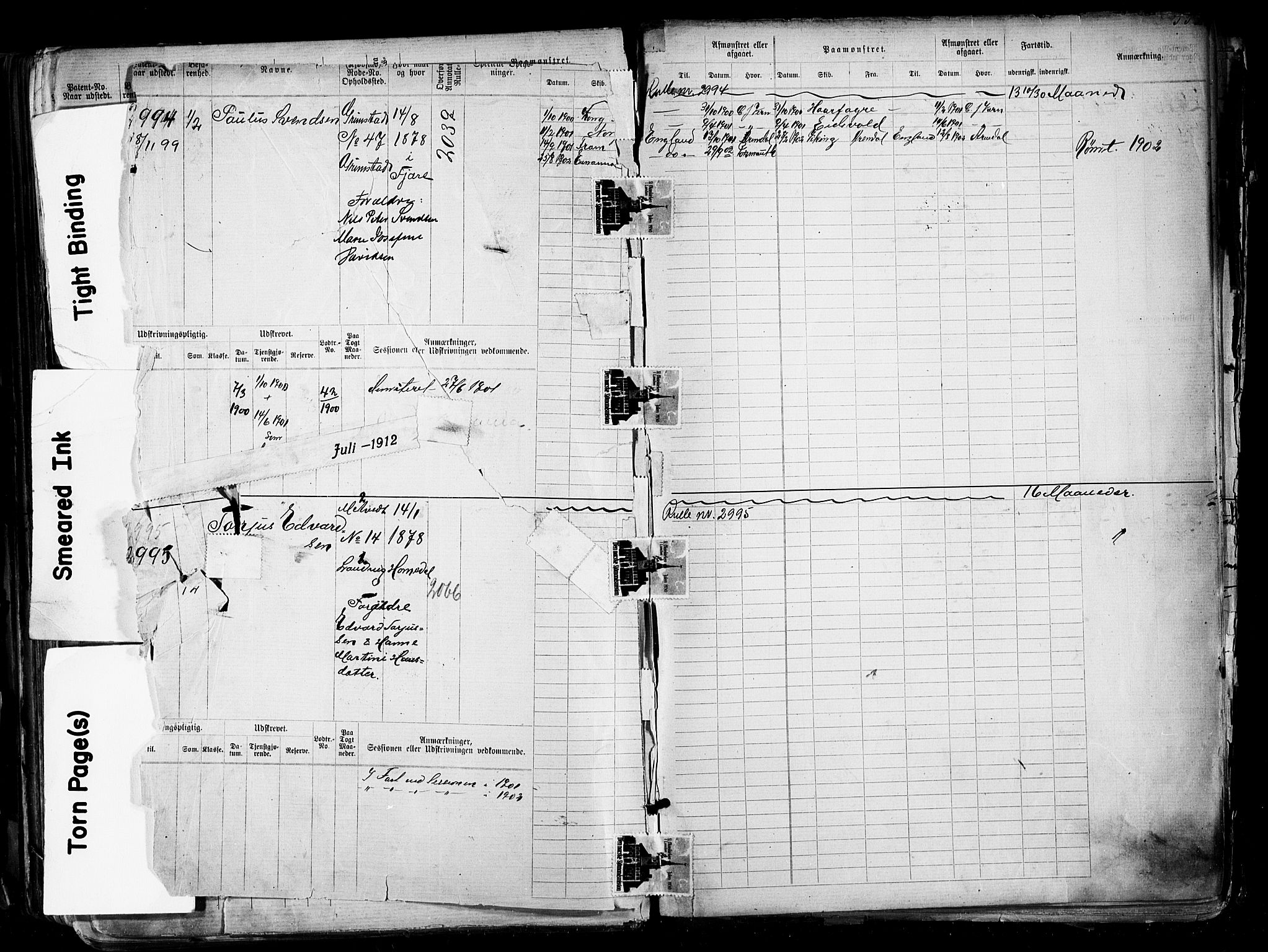 Grimstad mønstringskrets, AV/SAK-2031-0013/F/Fb/L0012: Hovedrulle nr 2291-3051, V-25, 1889-1900, s. 374