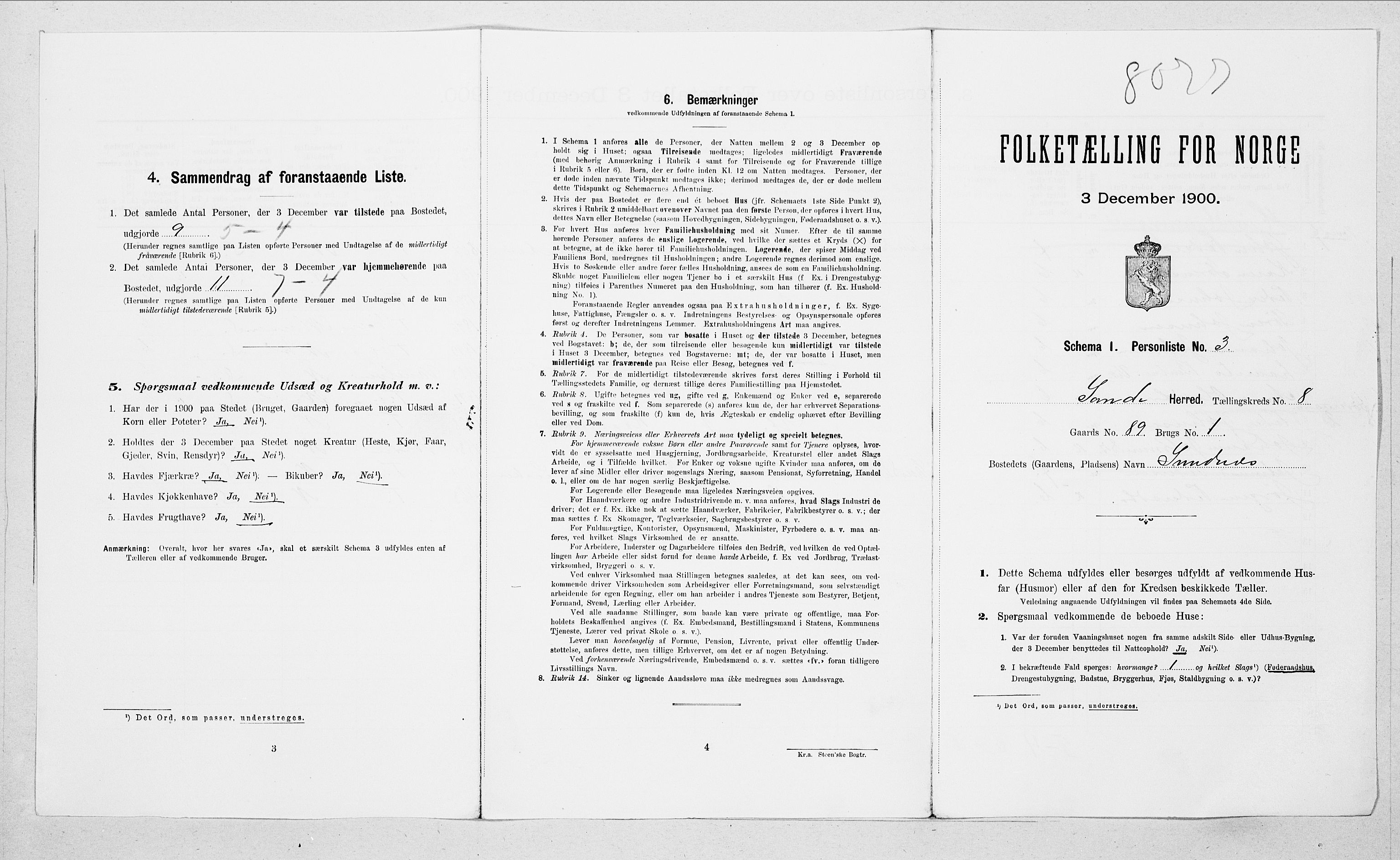 SAT, Folketelling 1900 for 1514 Sande herred, 1900, s. 833