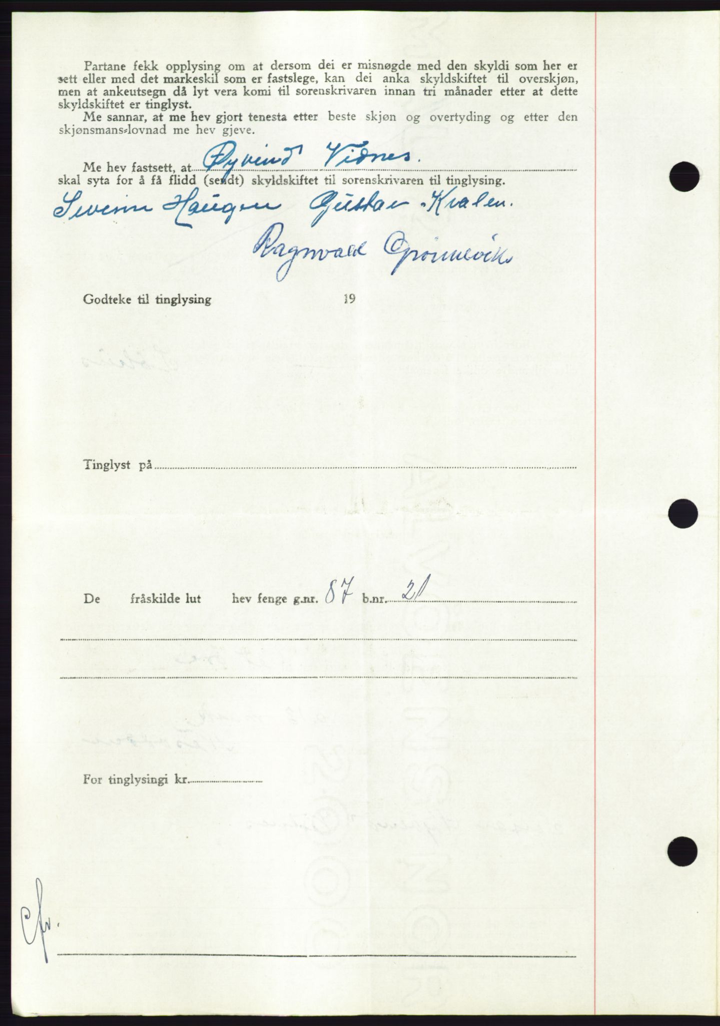 Søre Sunnmøre sorenskriveri, AV/SAT-A-4122/1/2/2C/L0086: Pantebok nr. 12A, 1949-1950, Dagboknr: 82/1950