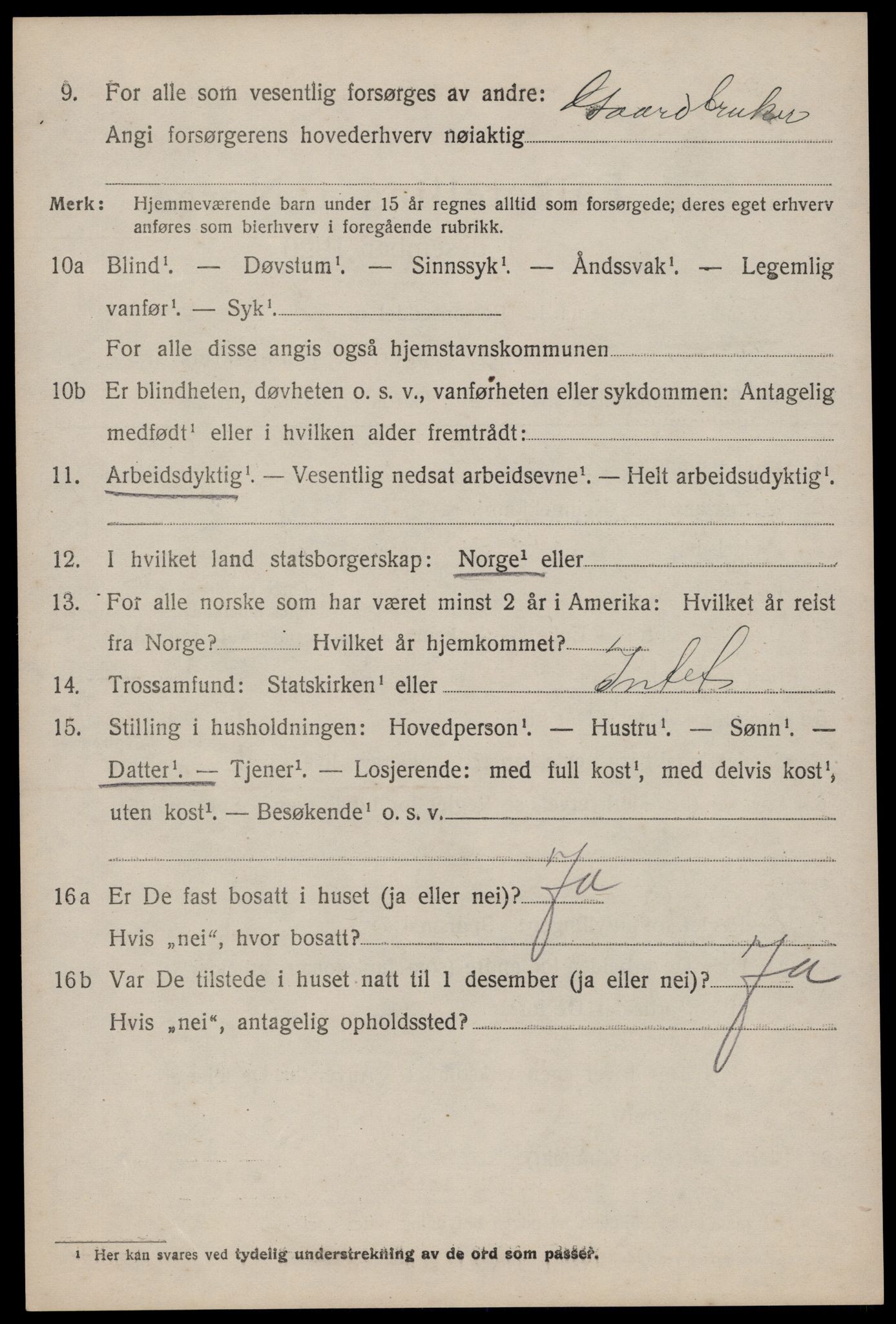 SAKO, Folketelling 1920 for 0827 Hjartdal herred, 1920, s. 2227