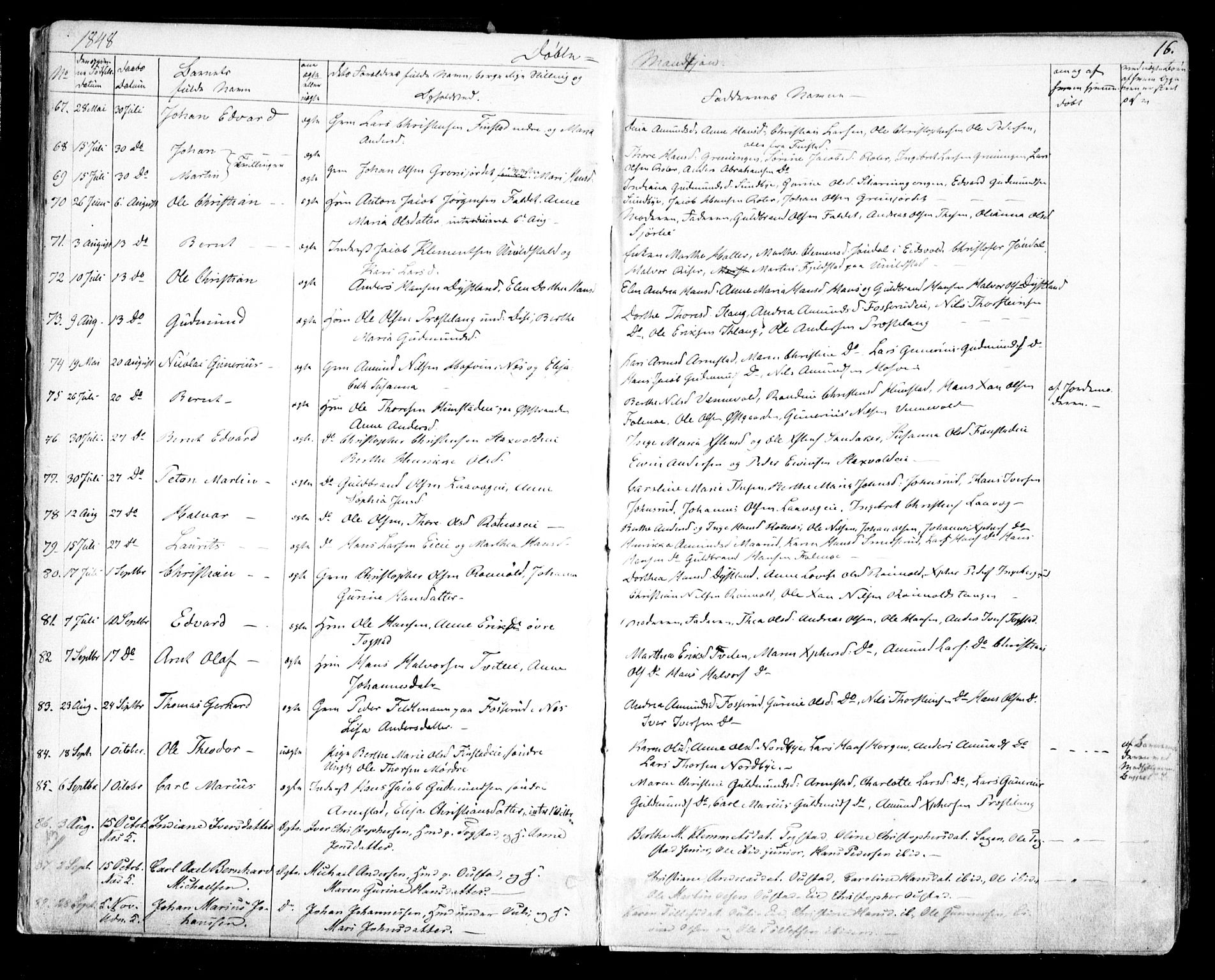 Nes prestekontor Kirkebøker, SAO/A-10410/F/Fa/L0007: Ministerialbok nr. I 7, 1846-1858, s. 16