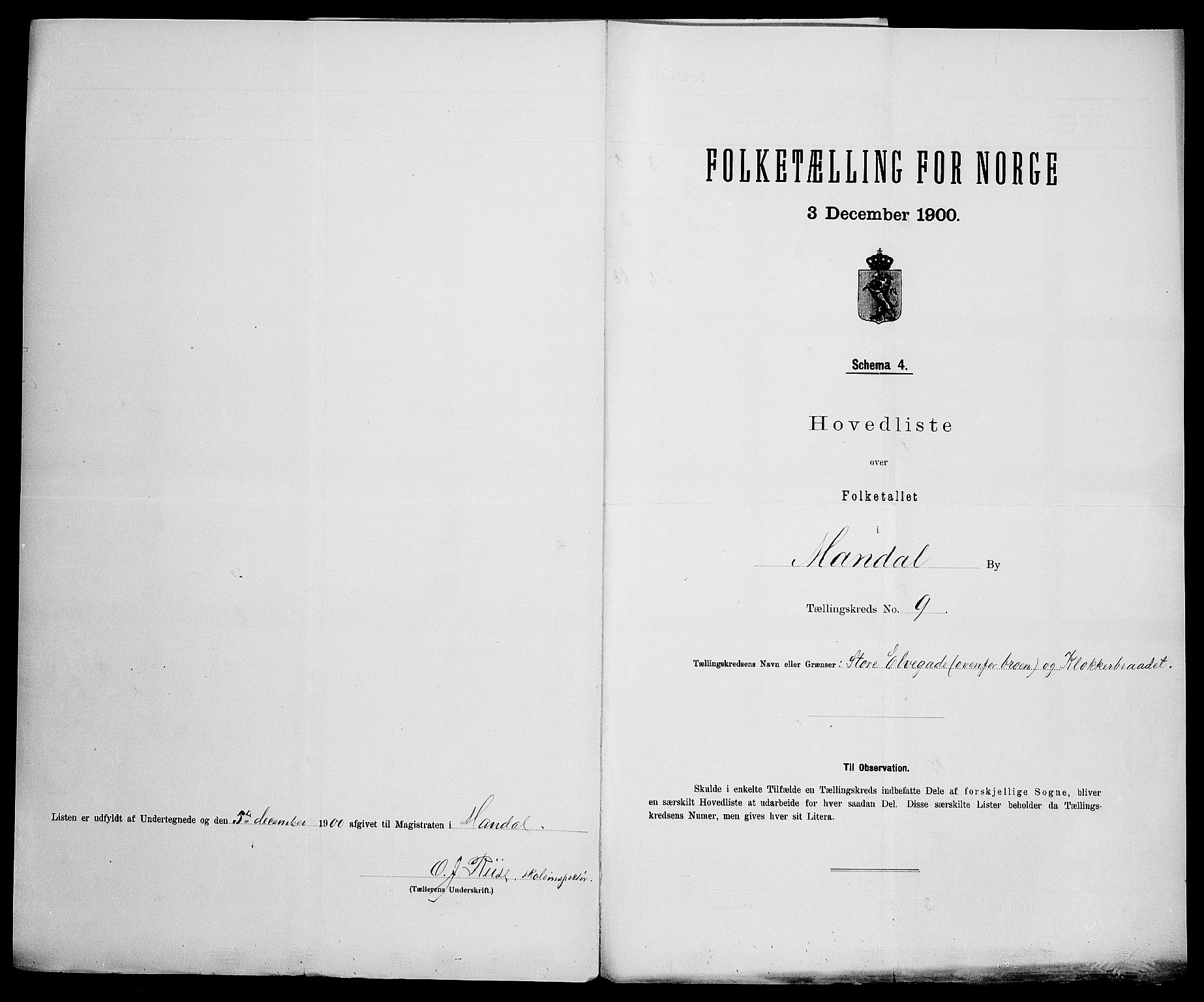 SAK, Folketelling 1900 for 1002 Mandal ladested, 1900, s. 37