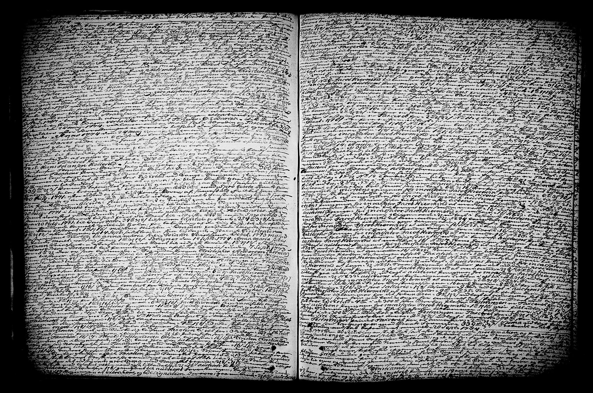 Eiker, Modum og Sigdal sorenskriveri, SAKO/A-123/H/Hb/Hba/L0015b: Skifteprotokoll, 1774-1778, s. 309b-310a