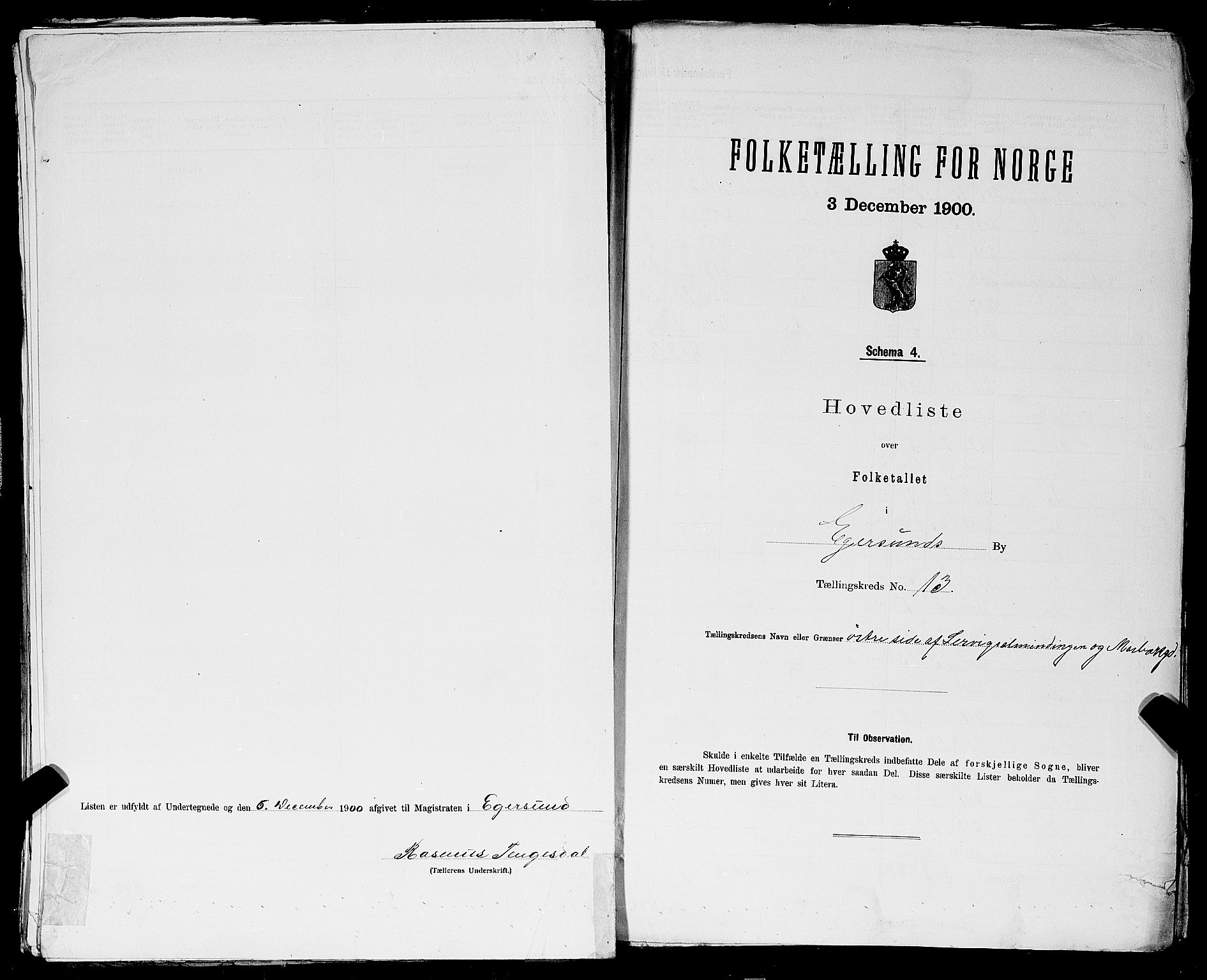 SAST, Folketelling 1900 for 1101 Egersund ladested, 1900, s. 47