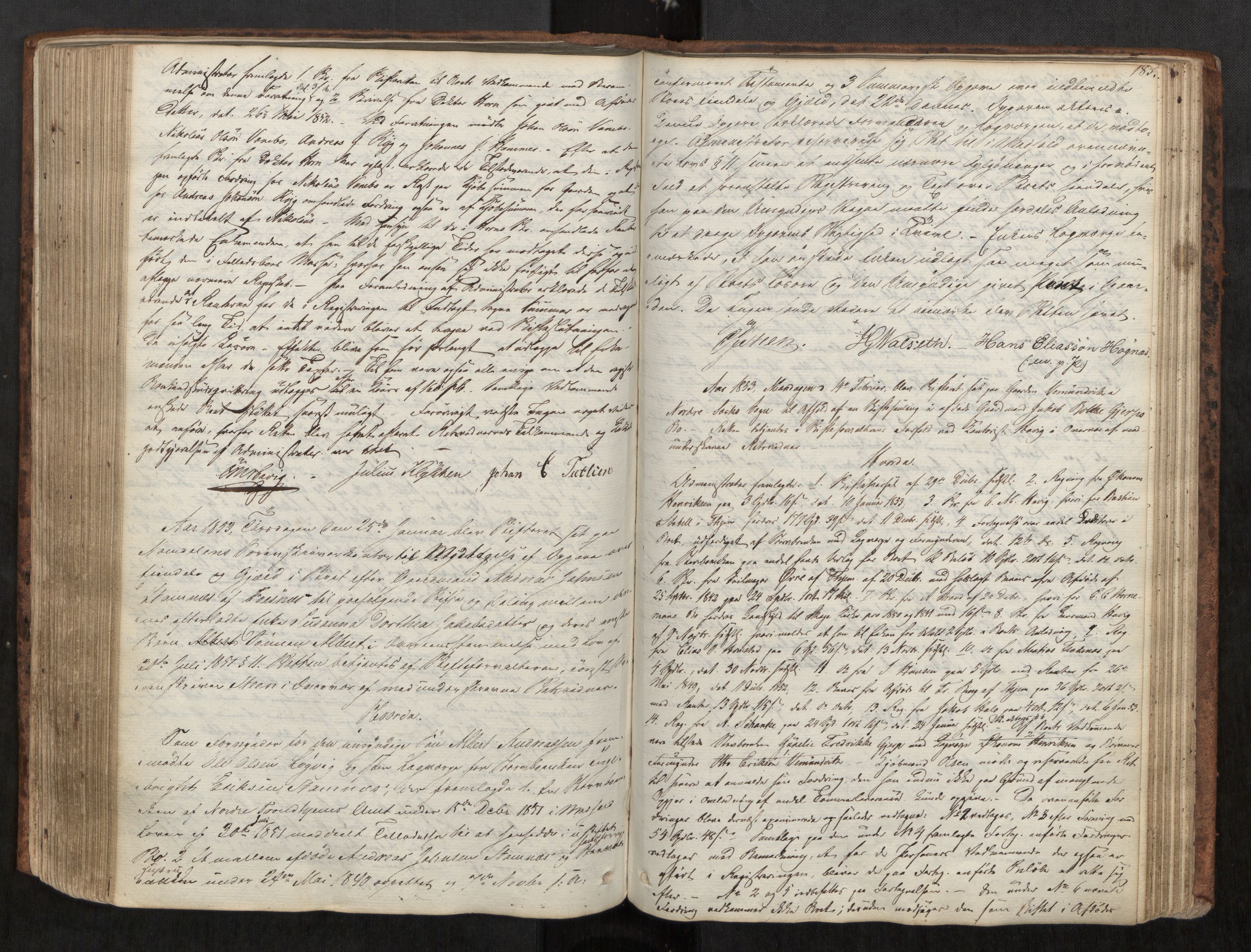 Namdal sorenskriveri, AV/SAT-A-4133/1/3/3B/L0002: Skiftebehandlingsprotokoll, 1837-1858, s. 185