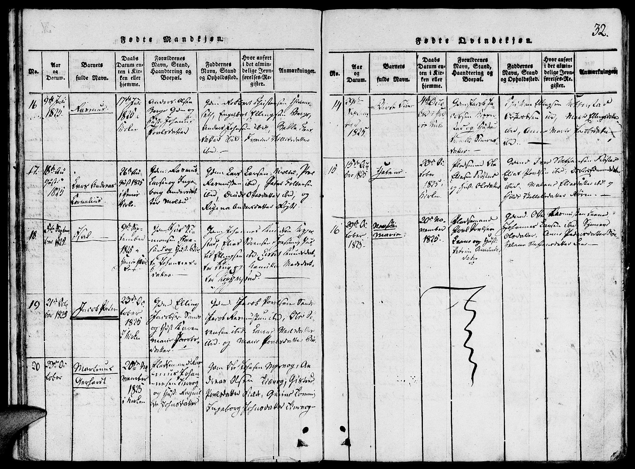 Ministerialprotokoller, klokkerbøker og fødselsregistre - Møre og Romsdal, AV/SAT-A-1454/507/L0069: Ministerialbok nr. 507A04, 1816-1841, s. 32