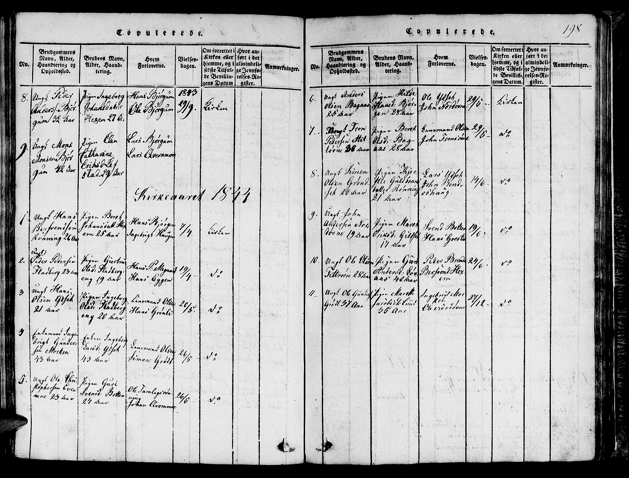 Ministerialprotokoller, klokkerbøker og fødselsregistre - Sør-Trøndelag, SAT/A-1456/685/L0976: Klokkerbok nr. 685C01, 1817-1878, s. 198