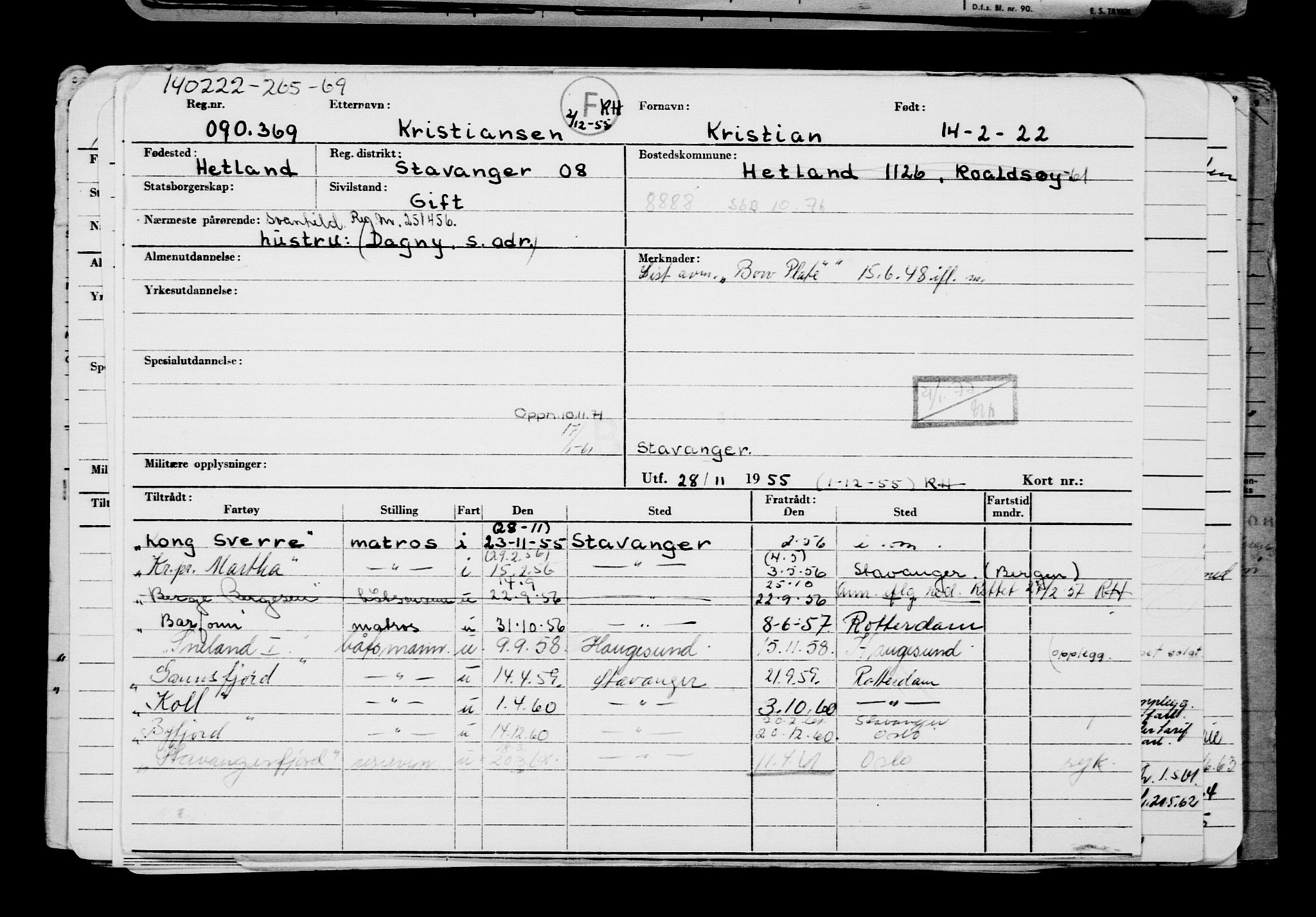 Direktoratet for sjømenn, AV/RA-S-3545/G/Gb/L0203: Hovedkort, 1922, s. 71