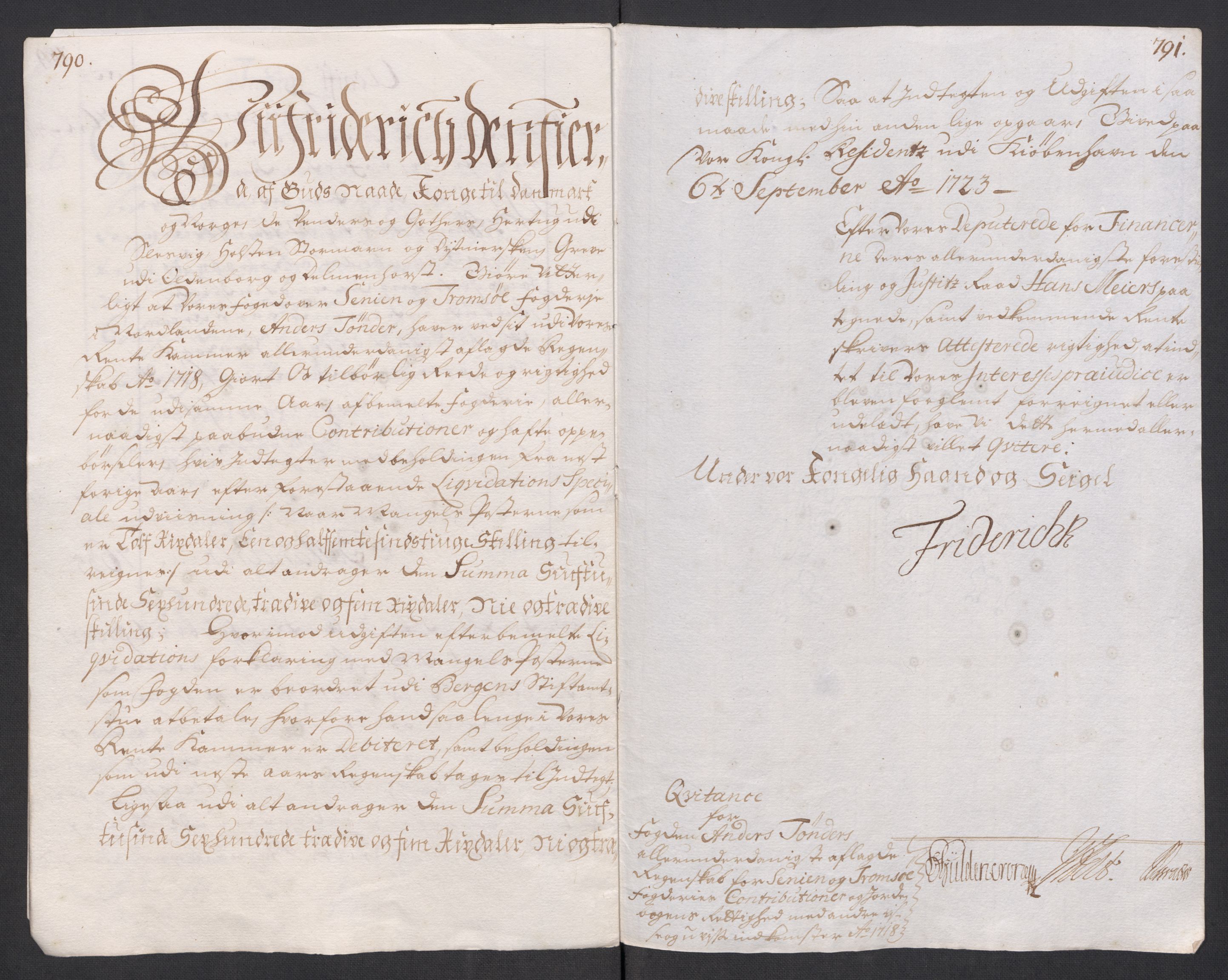 Rentekammeret inntil 1814, Reviderte regnskaper, Fogderegnskap, RA/EA-4092/R68/L4764: Fogderegnskap Senja og Troms, 1718, s. 23
